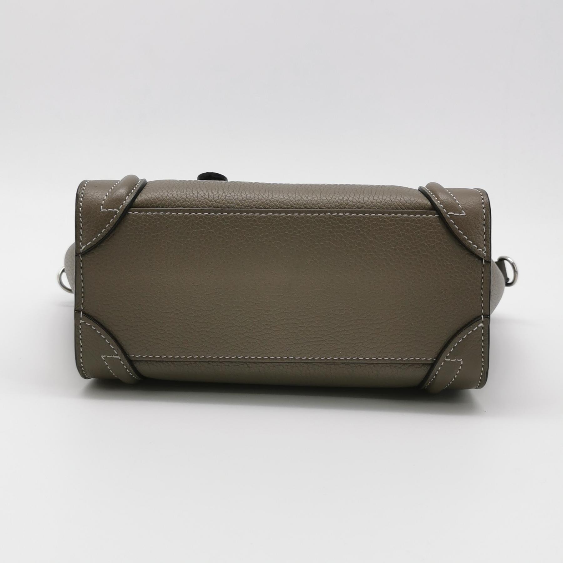 Celine Luggage Bag Grainy Leather Nano — photo 6 of 14