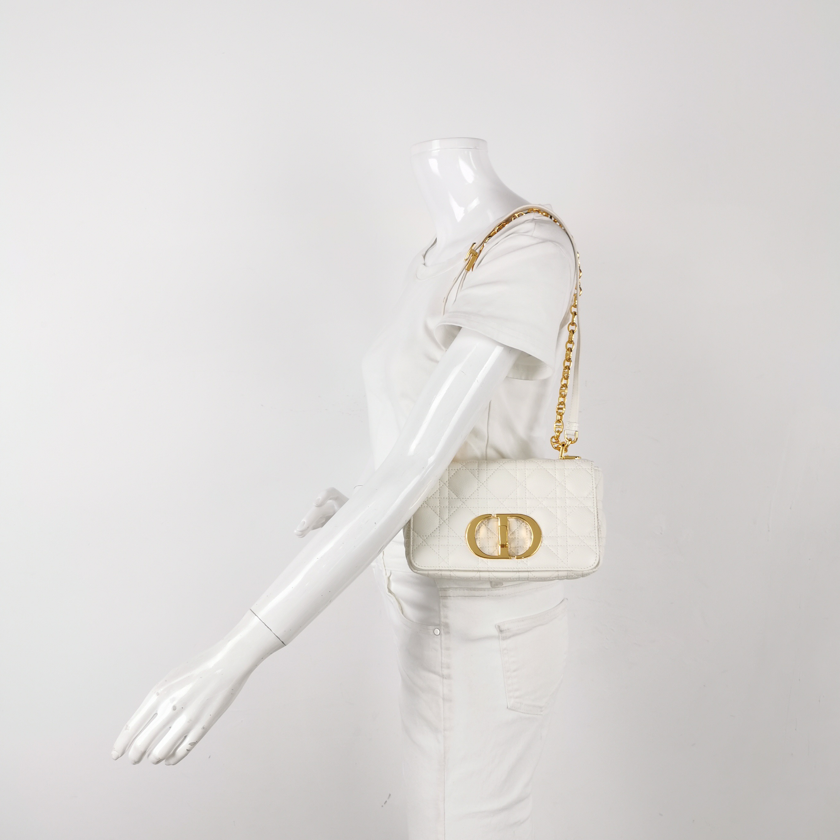 Christian Dior Caro Bag Cannage Quilt Calfskin Small — alternate view