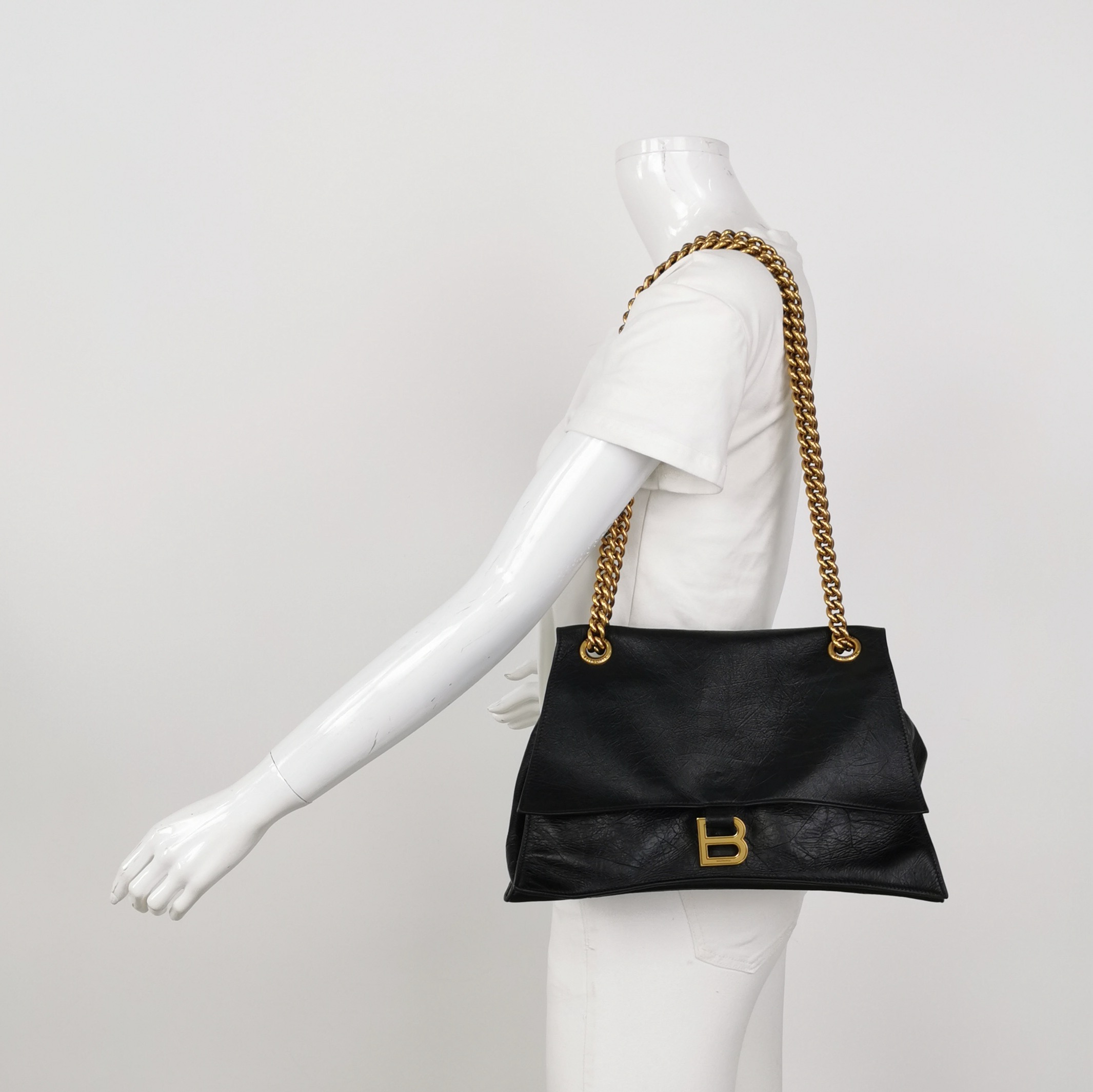 Balenciaga Crush Chain Flap Bag Leather Medium — alternate view