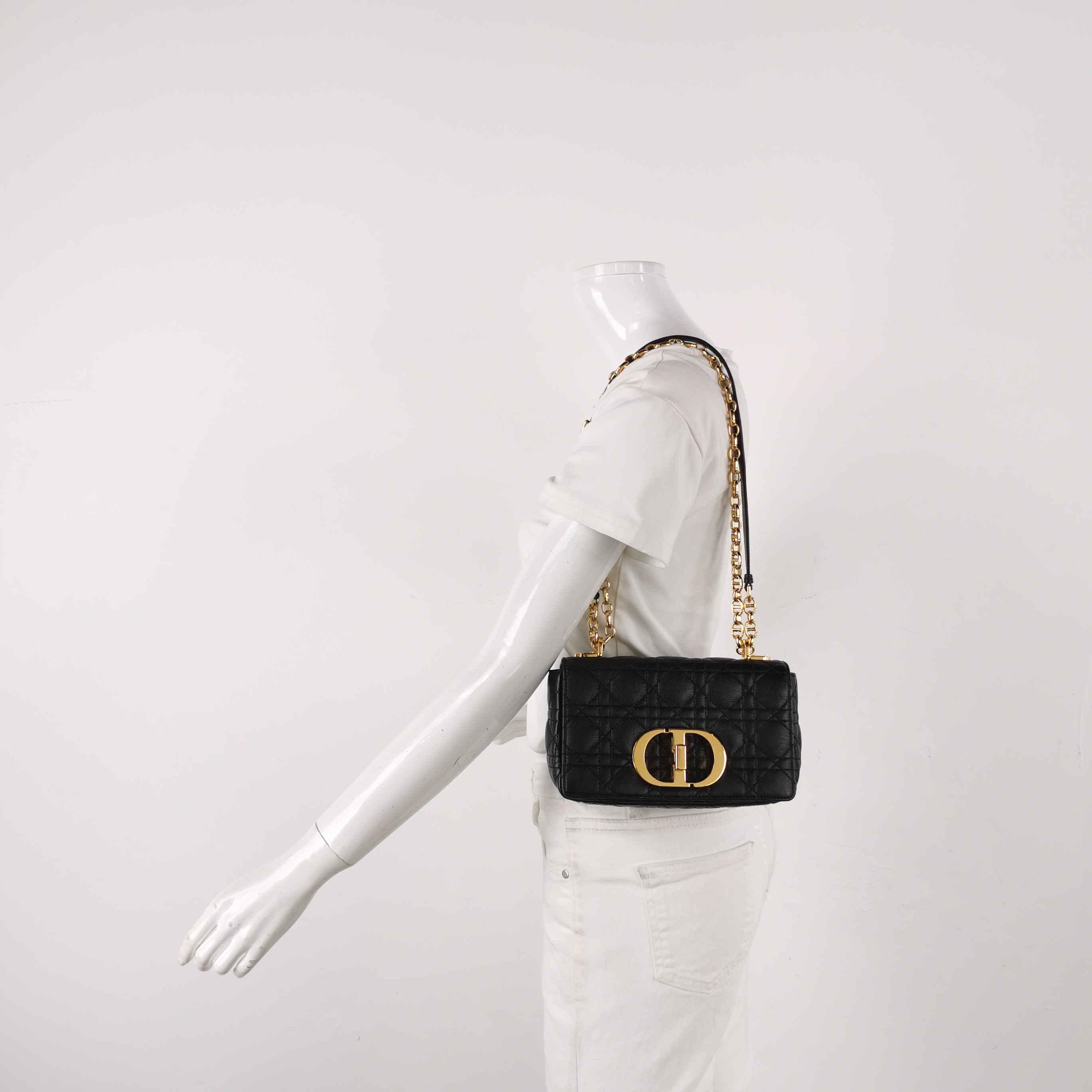 Christian Dior Caro Bag Cannage Quilt Calfskin New Small — alternate view