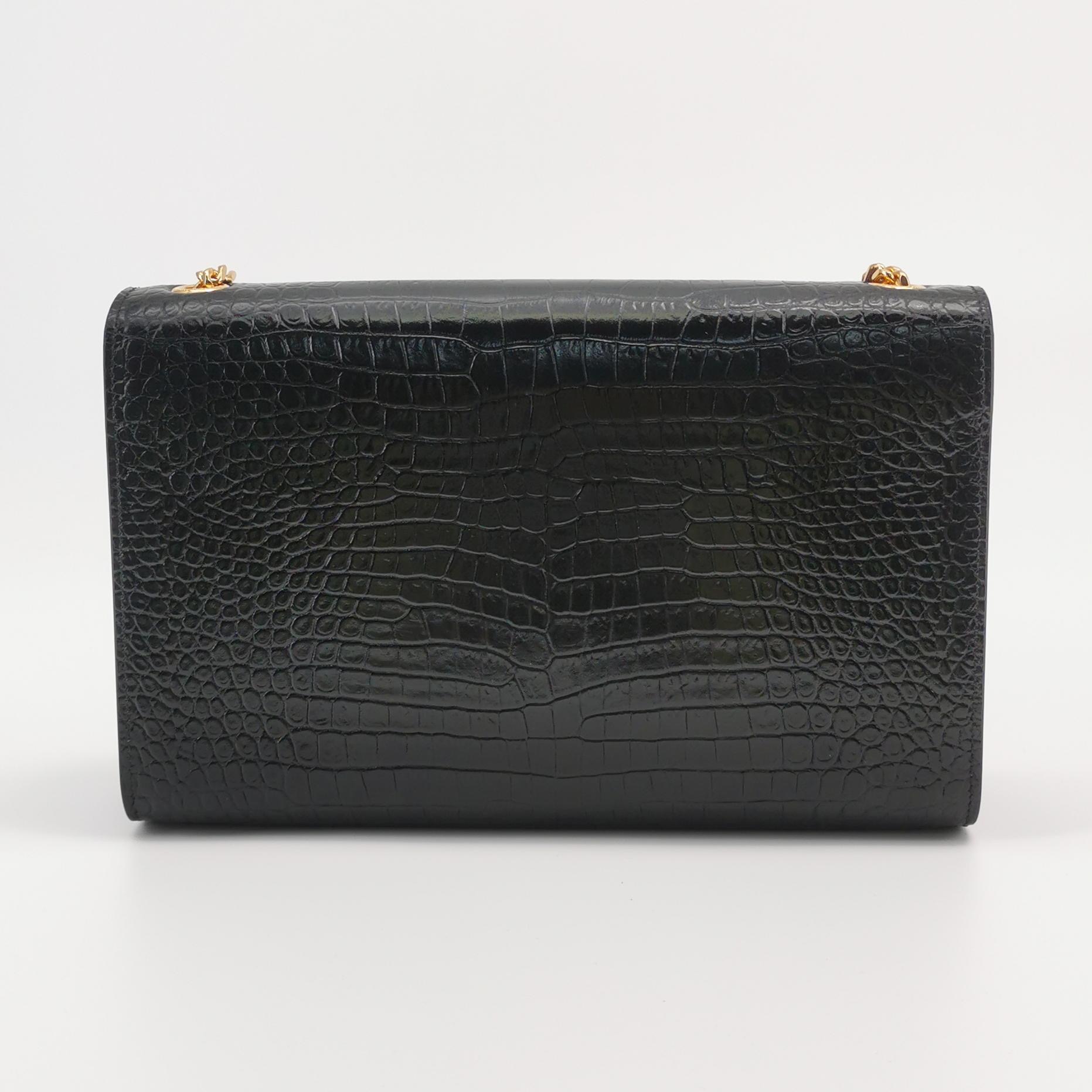 Saint Laurent Kate Tassel Crossbody Bag Crocodile Embossed Leather Medium — photo 5 of 18