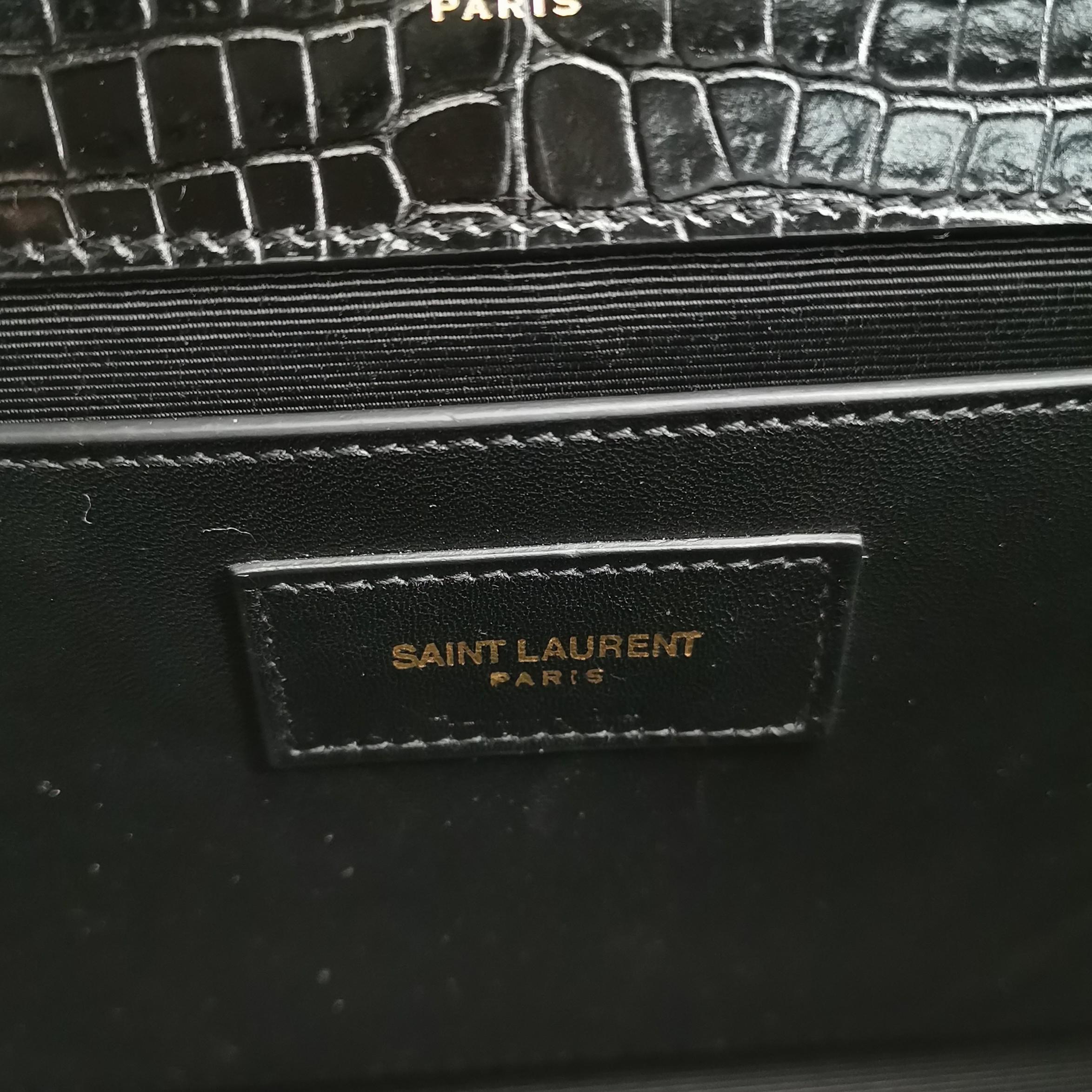Saint Laurent Kate Tassel Crossbody Bag Crocodile Embossed Leather Medium — photo 14 of 18