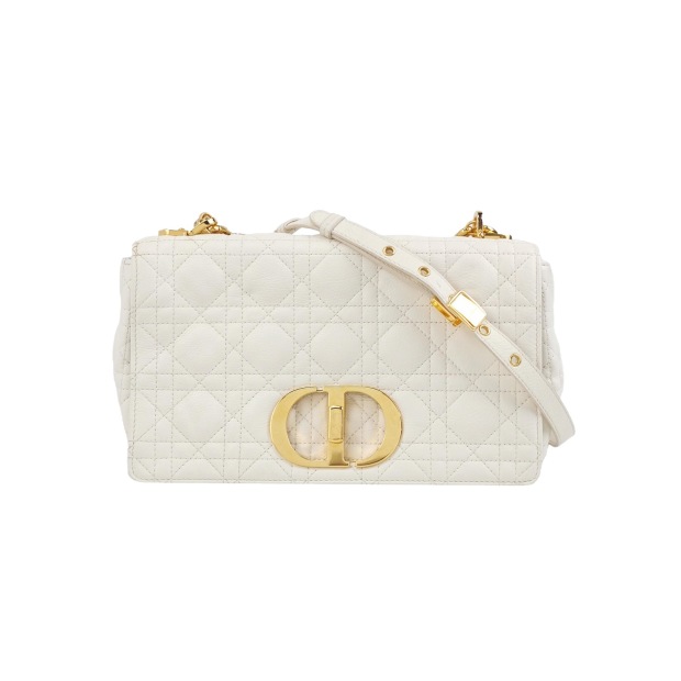 Christian Dior Caro Bag Cannage Quilt Calfskin New Medium — pre-owned, Vierlot