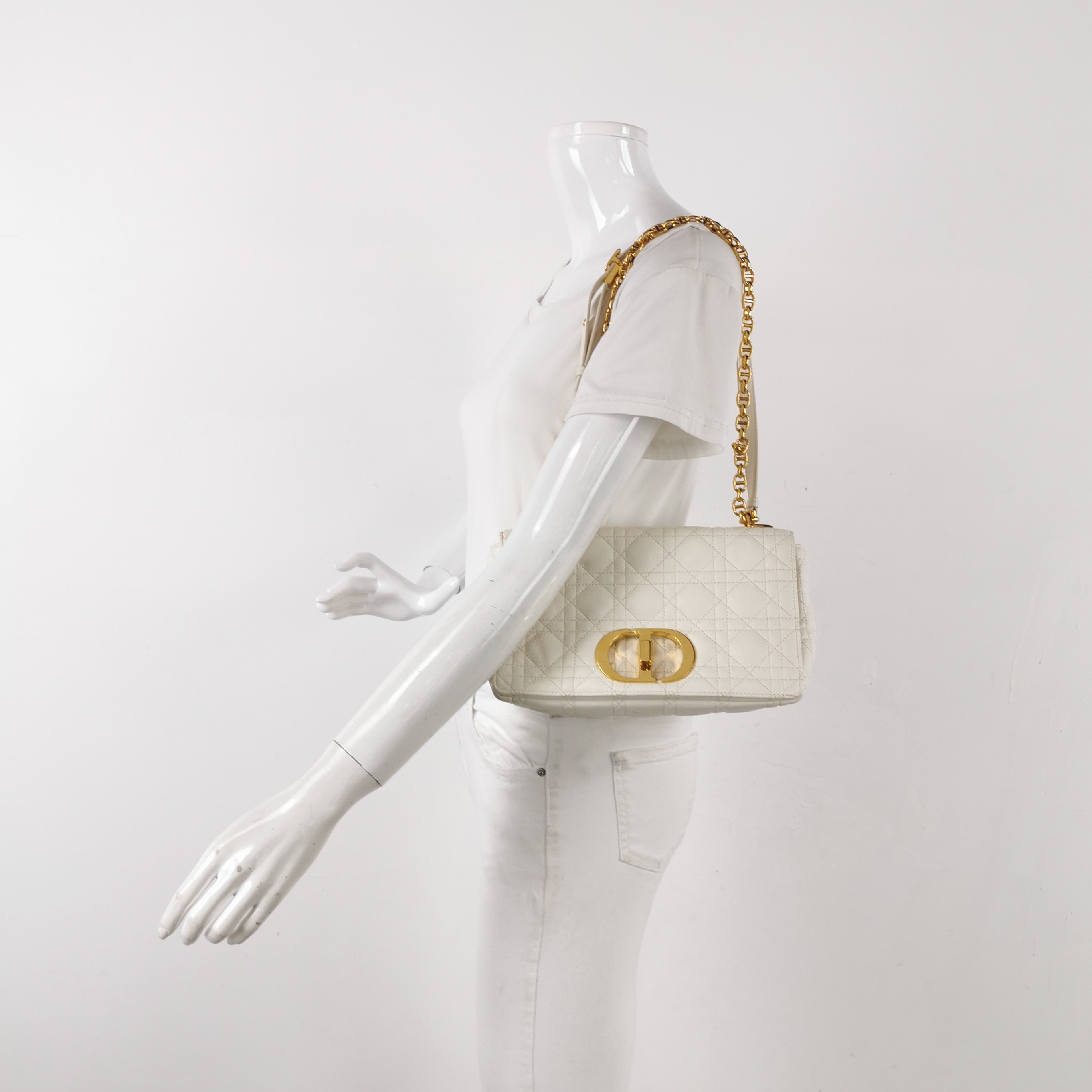 Christian Dior Caro Bag Cannage Quilt Calfskin New Medium — alternate view