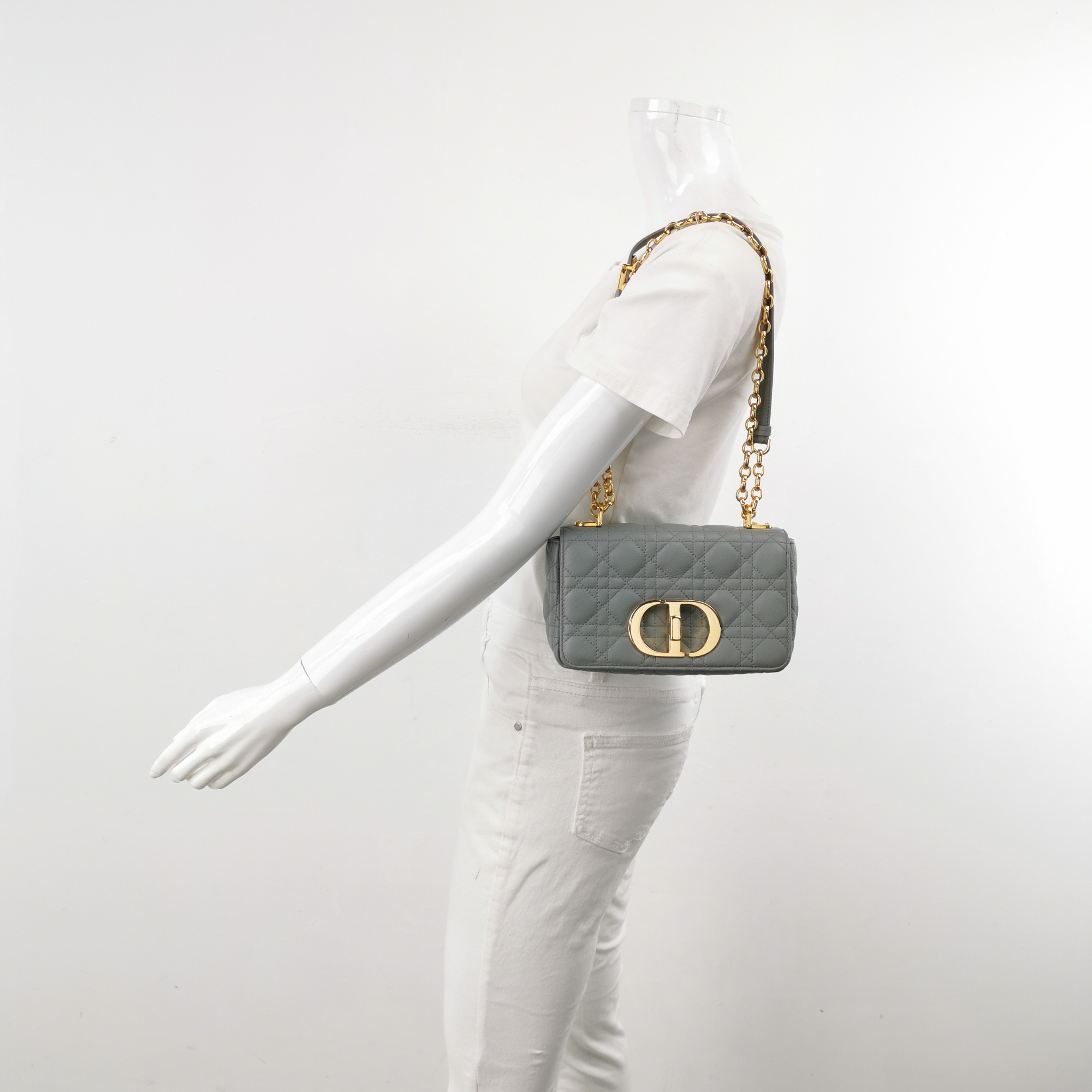 Christian Dior Caro Bag Cannage Quilt Calfskin New Small — alternate view
