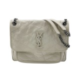 Saint Laurent Niki Chain Flap Bag Matelasse Chevron Leather Medium — thumbnail 1