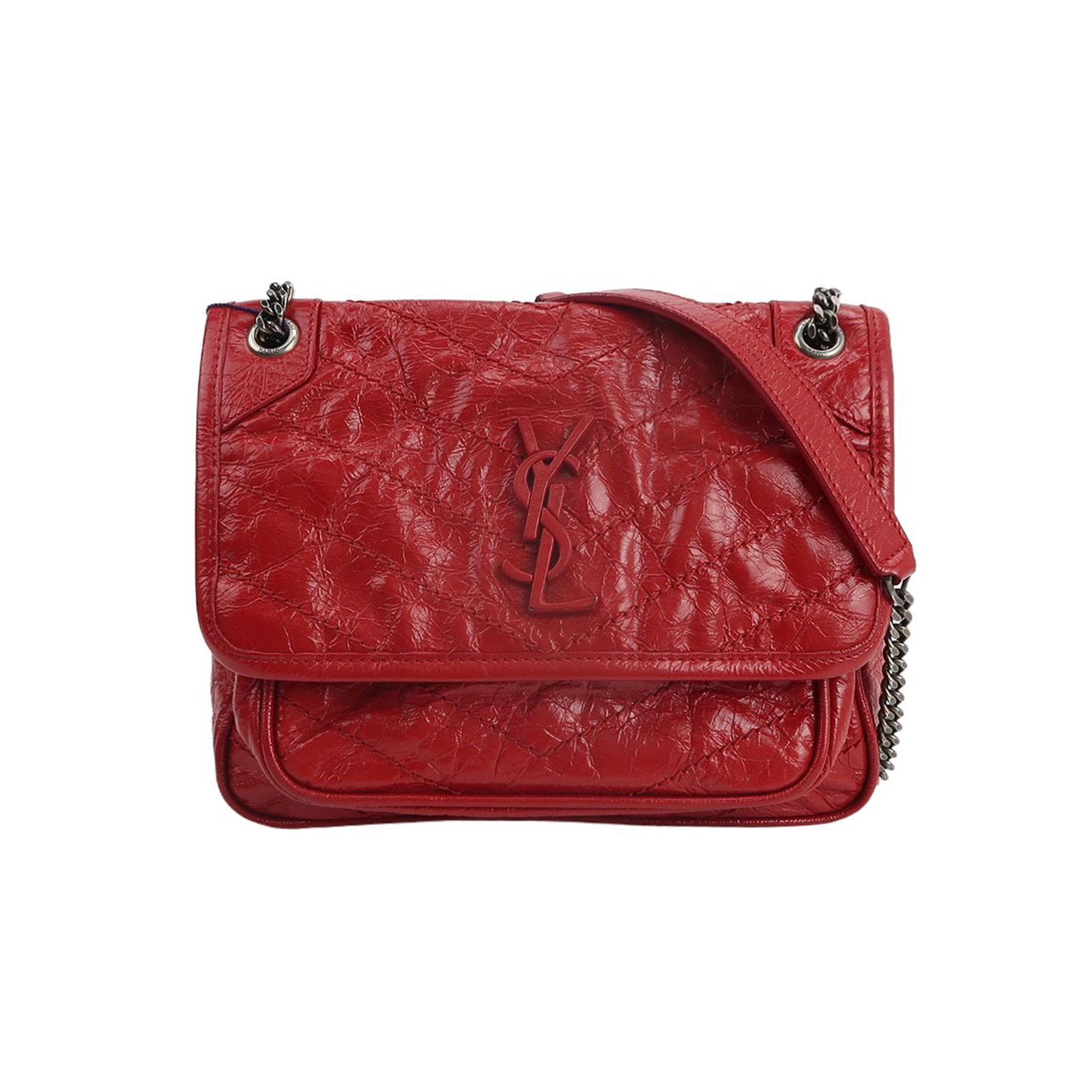 Saint Laurent Niki Chain Flap Bag Matelasse Chevron Leather Baby — photo 1 of 20