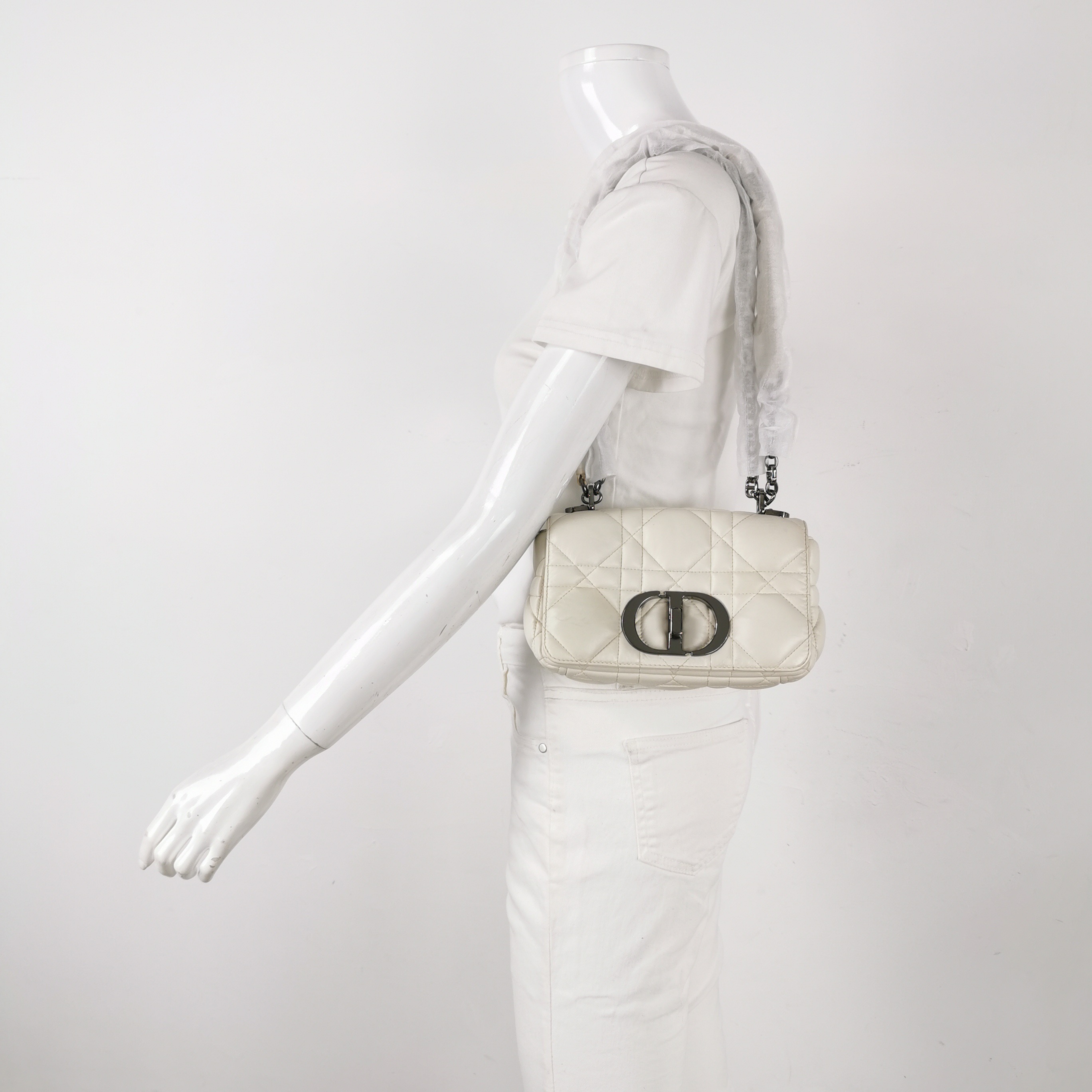 Christian Dior Caro Bag Padded Macrocannage Quilt Calfskin Small — alternate view