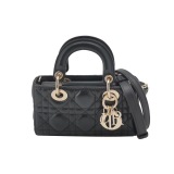 Christian Dior Lady D-Joy Bag Cannage Quilt Lambskin Micro — thumbnail 1