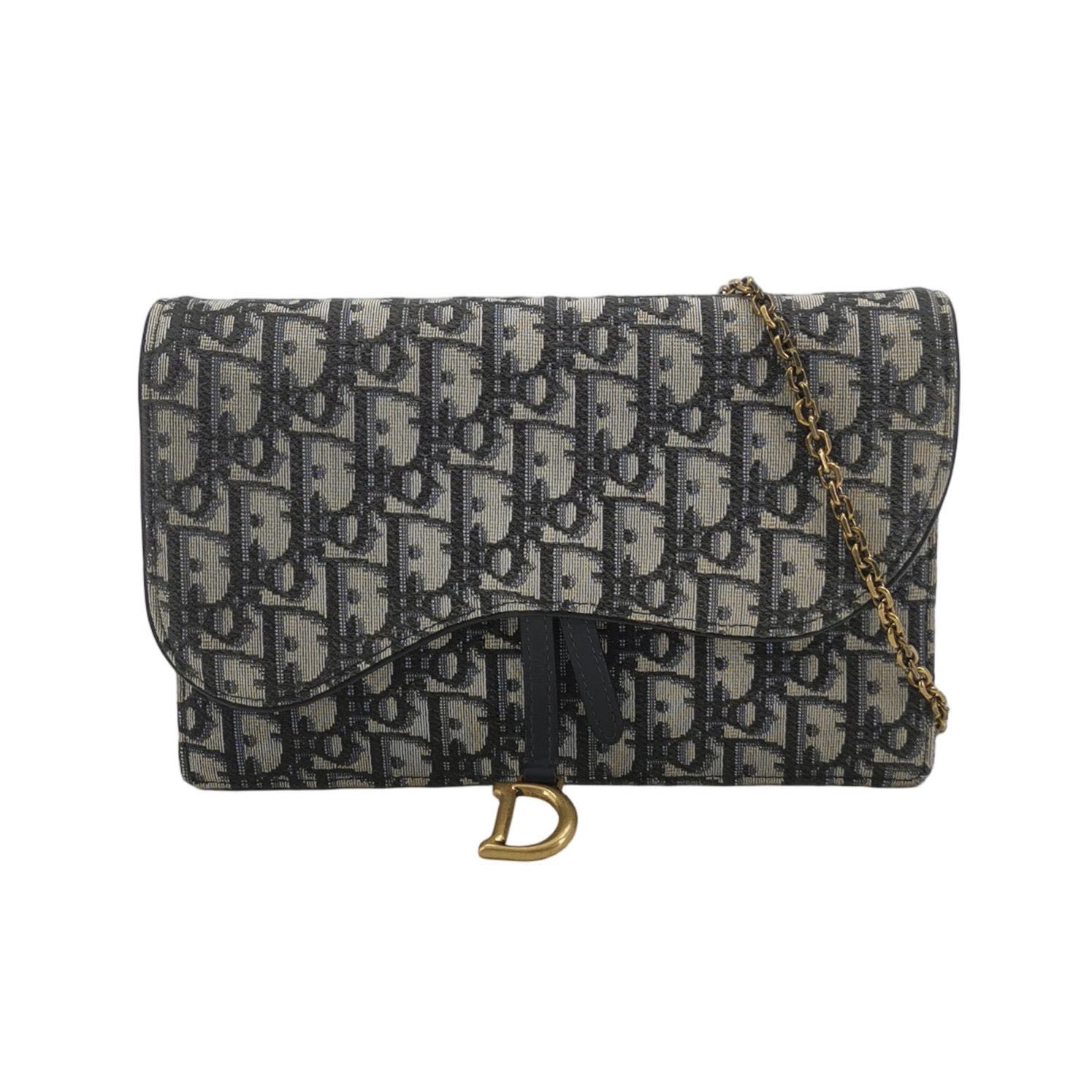 Dior Saddle Chain Clutch Oblique Canvas — photo 1 of 20