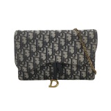 Dior Saddle Chain Clutch Oblique Canvas — thumbnail 1