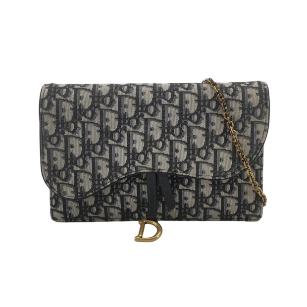 Dior Saddle Chain Clutch Oblique Canvas — pre-owned, Vierlot