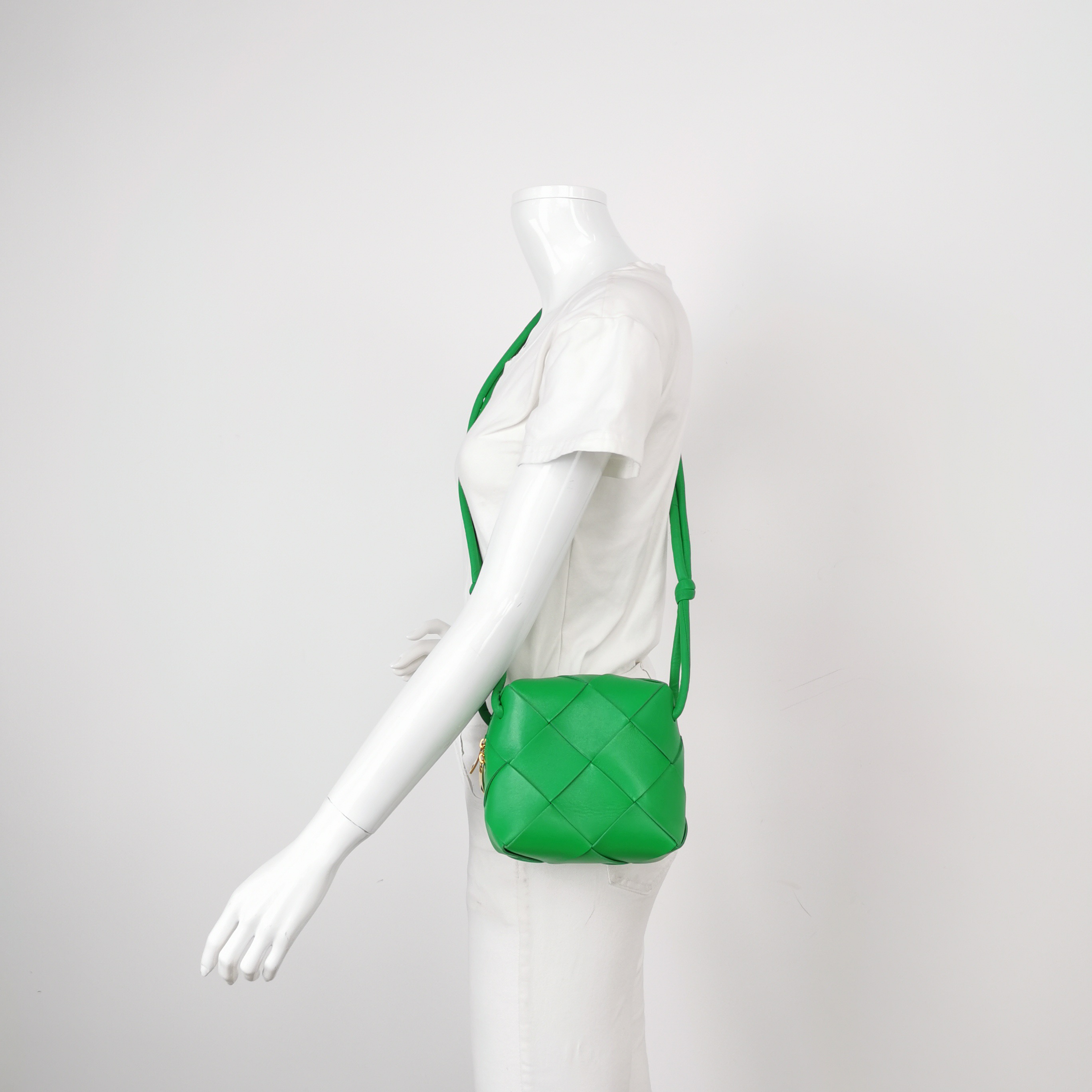 Bottega Veneta Cassette Camera Crossbody Bag Maxi Intrecciato Leather Mini — alternate view