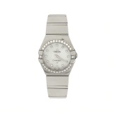 Omega Constellation Quartz Watch Stainless Steel with Diamond Bezel and Markers and Mother of Pearl 24 — thumbnail 1
