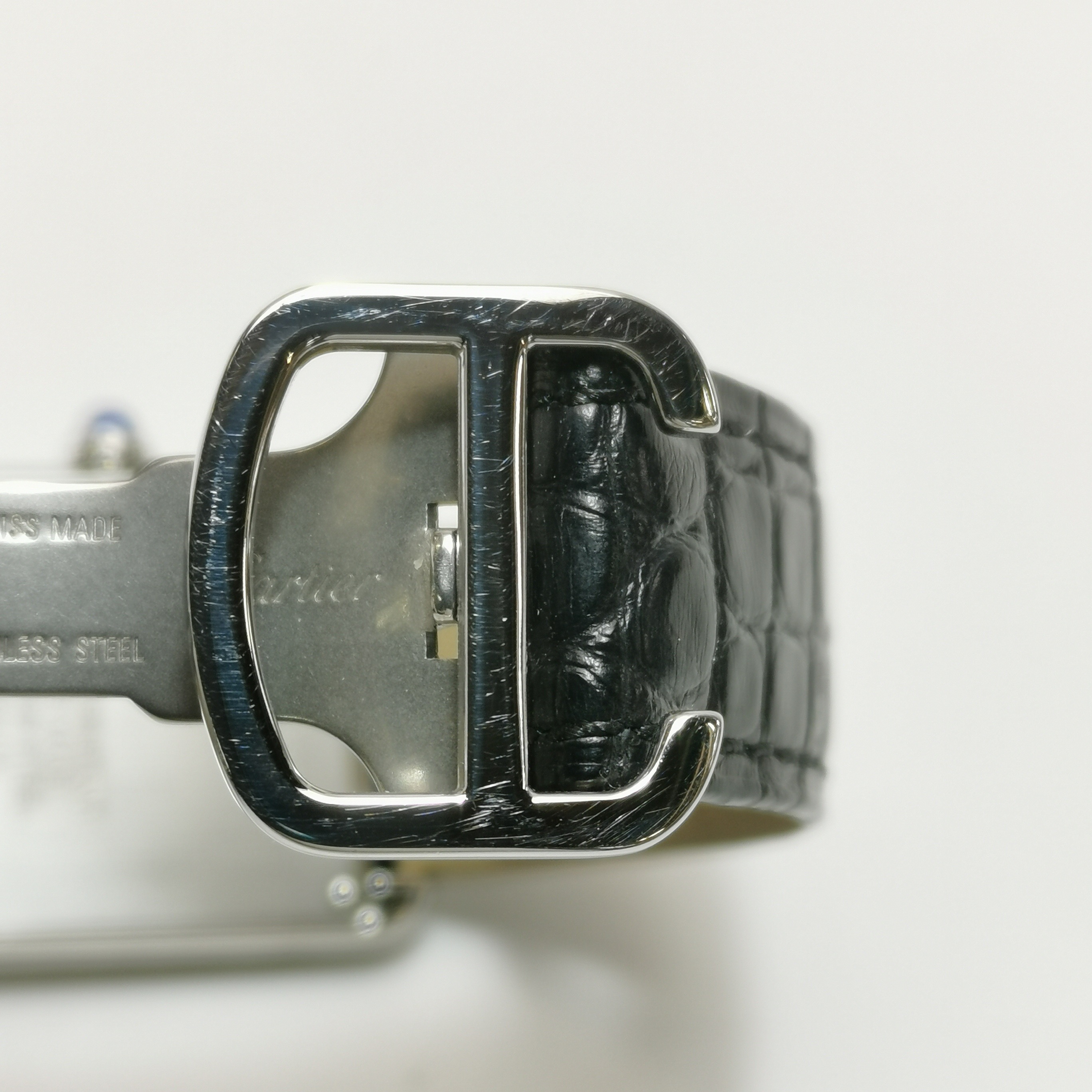 Cartier Must de Cartier Tank Quartz Watch Stainless Steel and Satin with Diamond Bezel 24 — photo 6 of 10