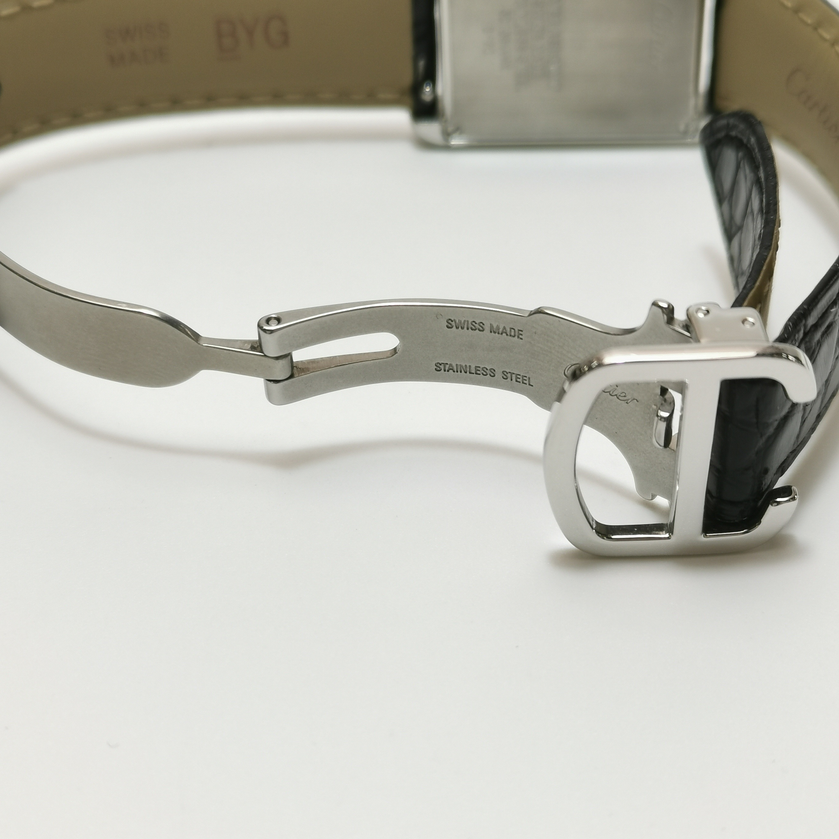 Cartier Must de Cartier Tank Quartz Watch Stainless Steel and Satin with Diamond Bezel 24 — photo 7 of 10