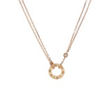 Cartier 2 Diamonds Love Pendant Necklace 18K Rose Gold and Diamonds — thumbnail 1