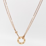 Cartier 2 Diamonds Love Pendant Necklace 18K Rose Gold and Diamonds — thumbnail 3