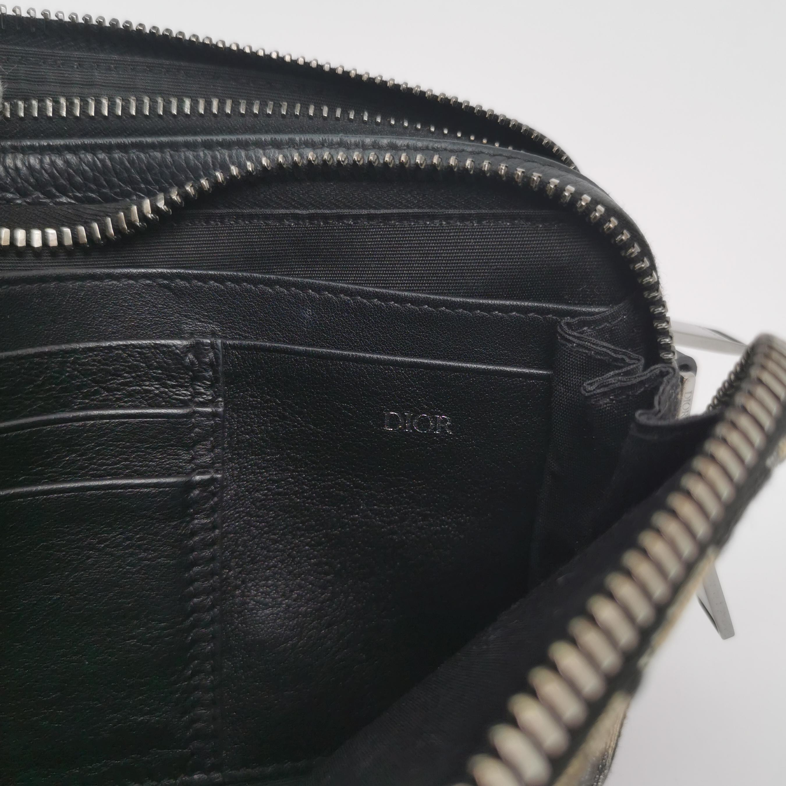 Christian Dior Double Zip Crossbody Pouch Oblique Canvas — photo 9 of 14