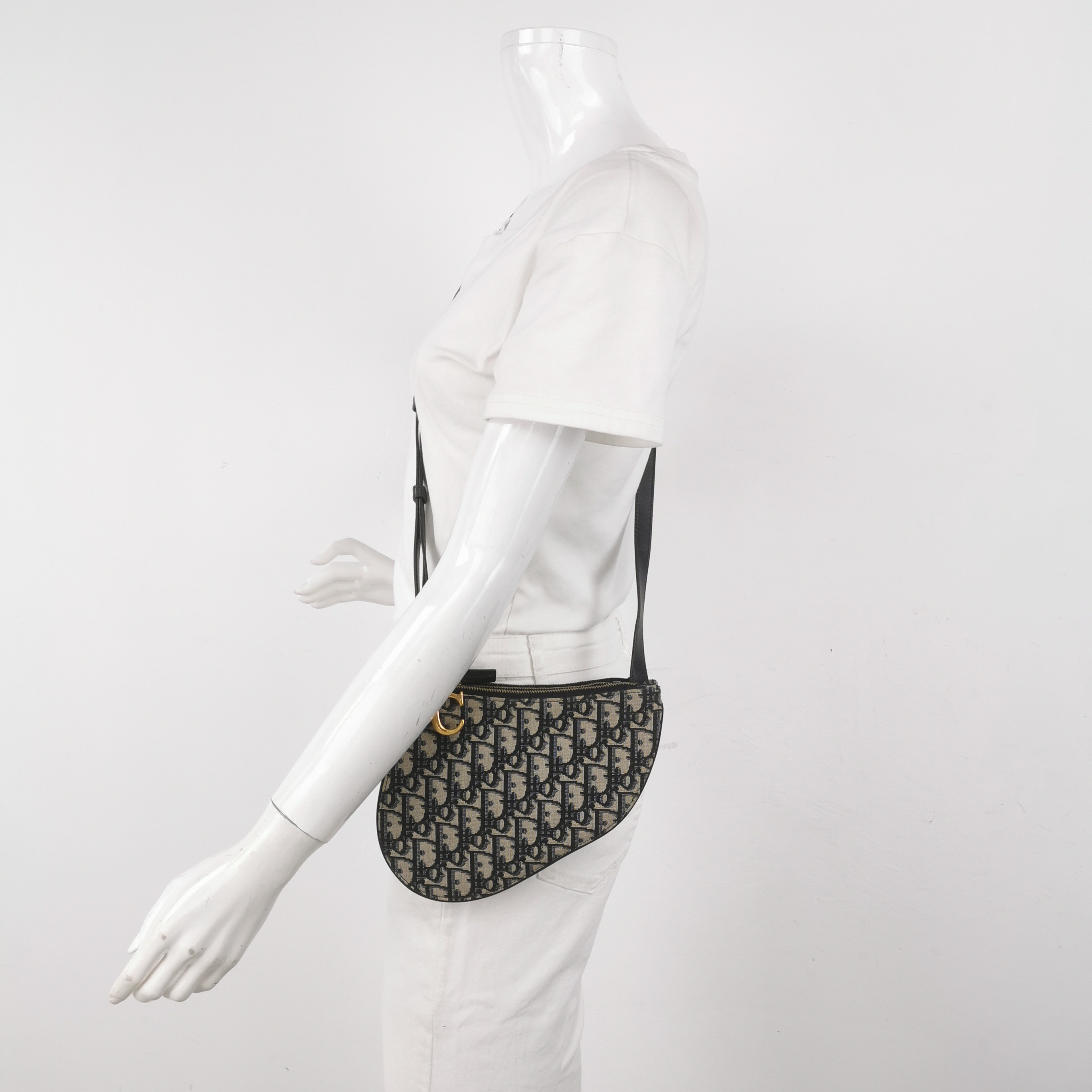 Christian Dior Saddle Triple Zip Crossbody Pouch Oblique Canvas — alternate view
