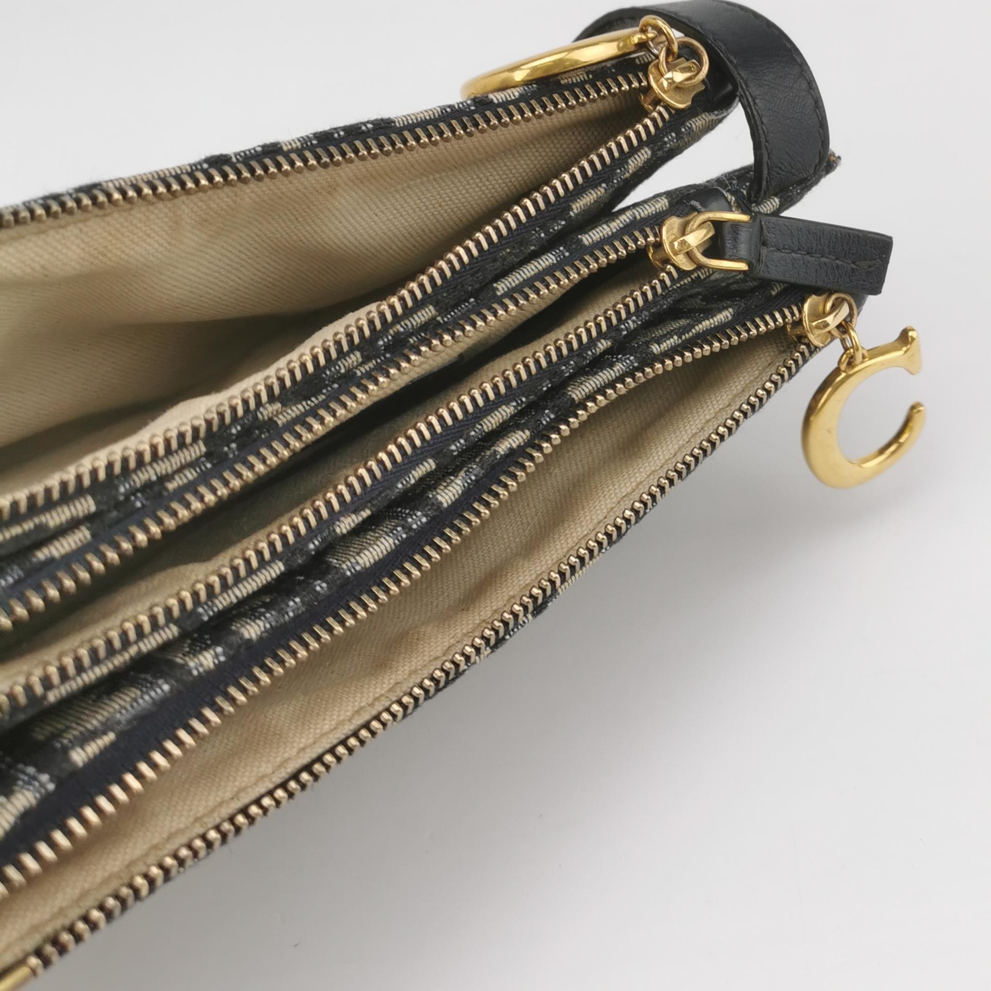 Christian Dior Saddle Triple Zip Crossbody Pouch Oblique Canvas — photo 7 of 14