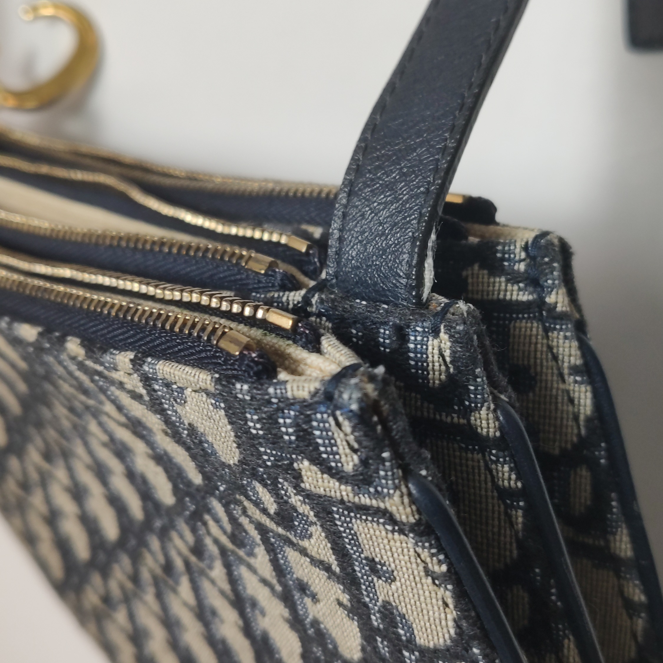 Christian Dior Saddle Triple Zip Crossbody Pouch Oblique Canvas — photo 9 of 14