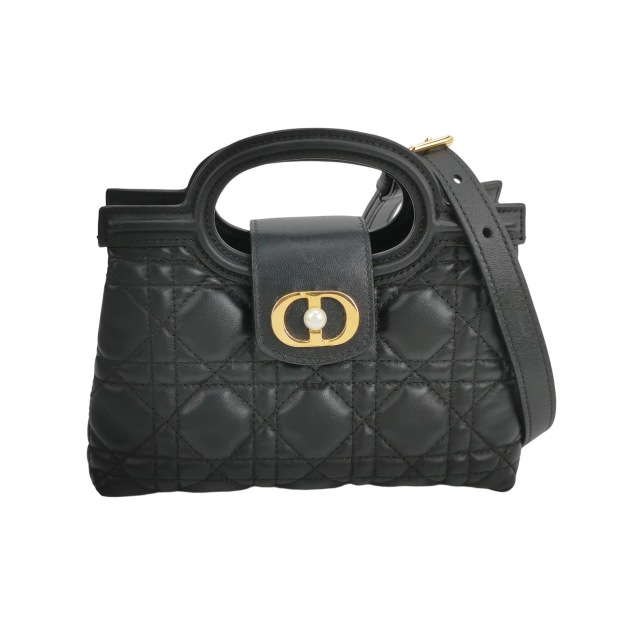Christian Dior Jolie Top Handle Chain Bag Cannage Quilt Lambskin Mini — pre-owned, Vierlot