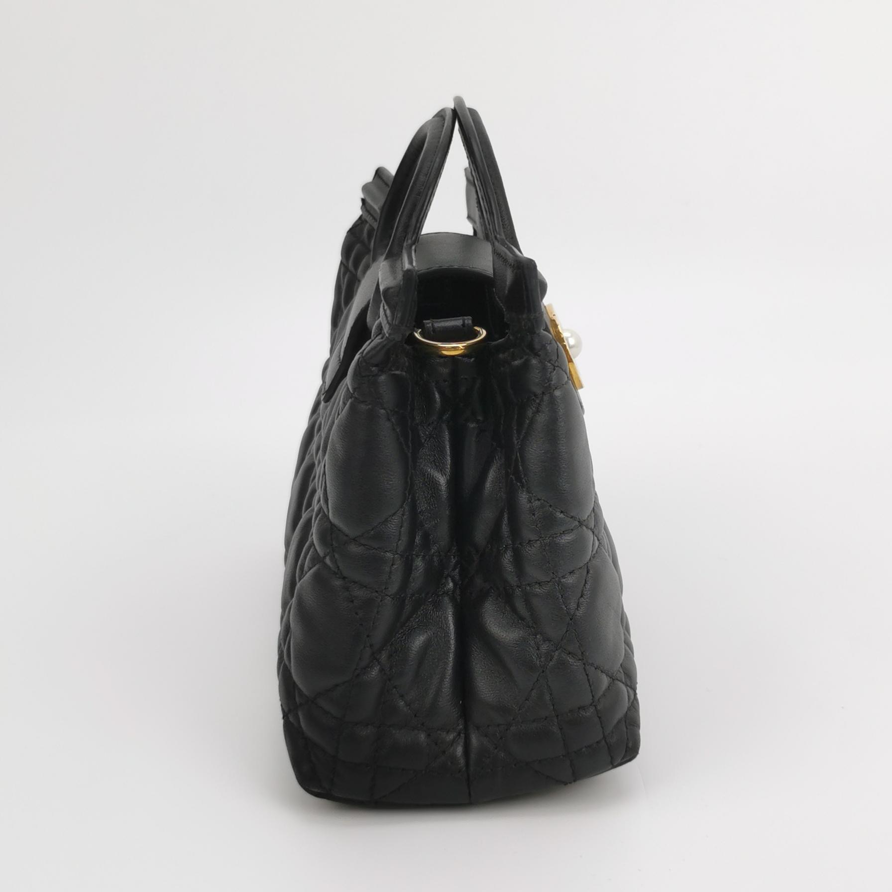 Christian Dior Jolie Top Handle Chain Bag Cannage Quilt Lambskin Mini — photo 4 of 15