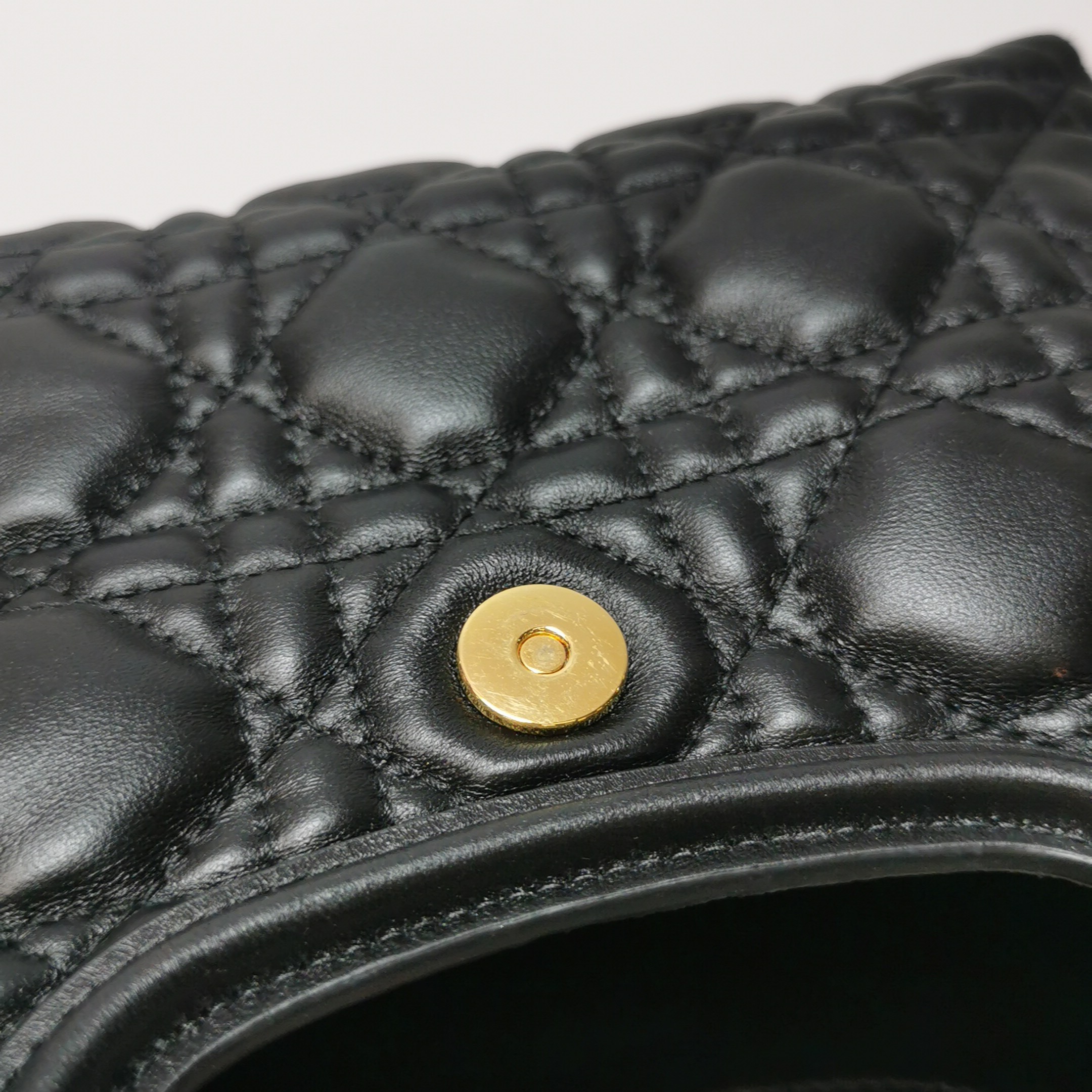 Christian Dior Jolie Top Handle Chain Bag Cannage Quilt Lambskin Mini — photo 10 of 15