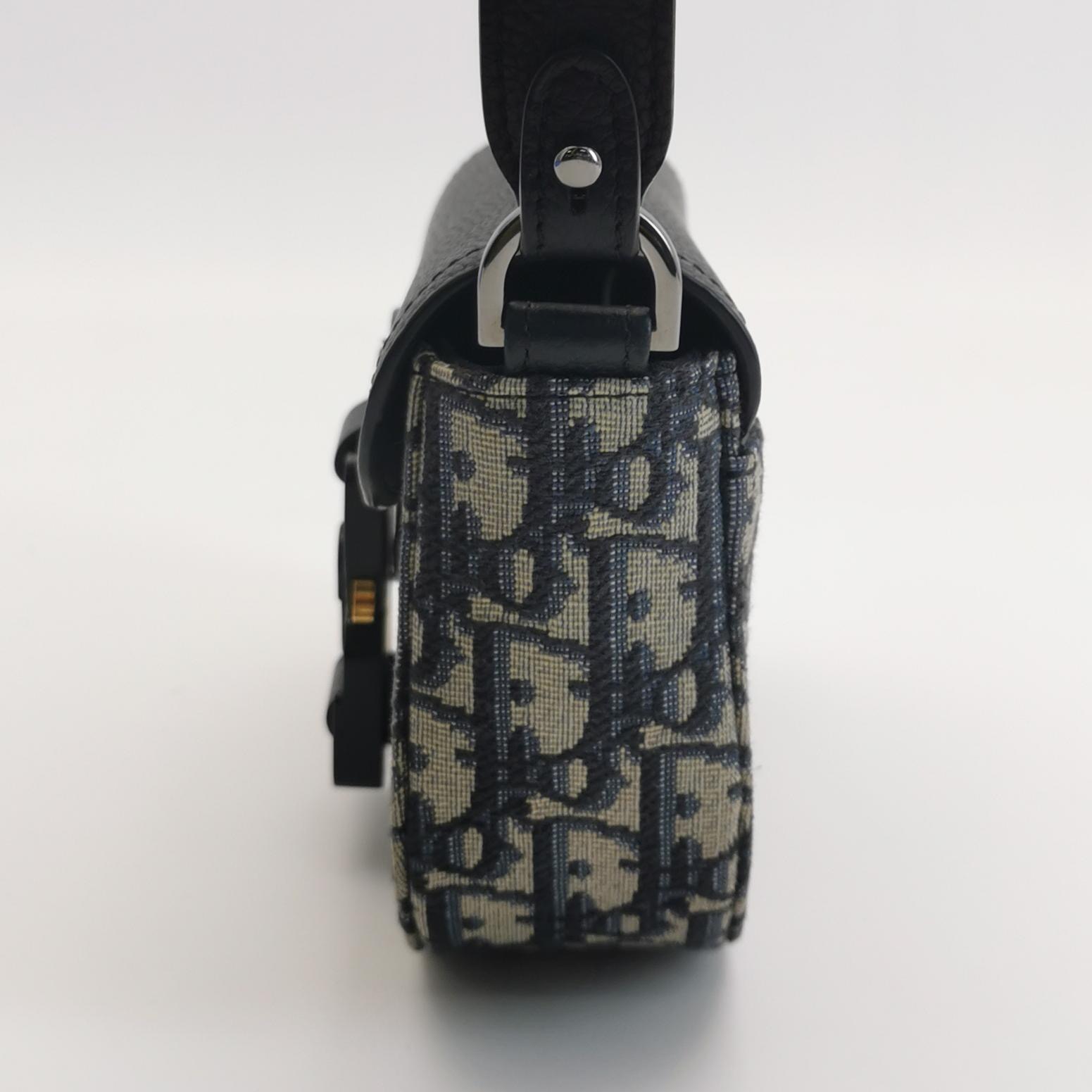 Christian Dior Saddle Buckle Flap Messenger Bag Oblique Canvas and Leather Mini — photo 3 of 13