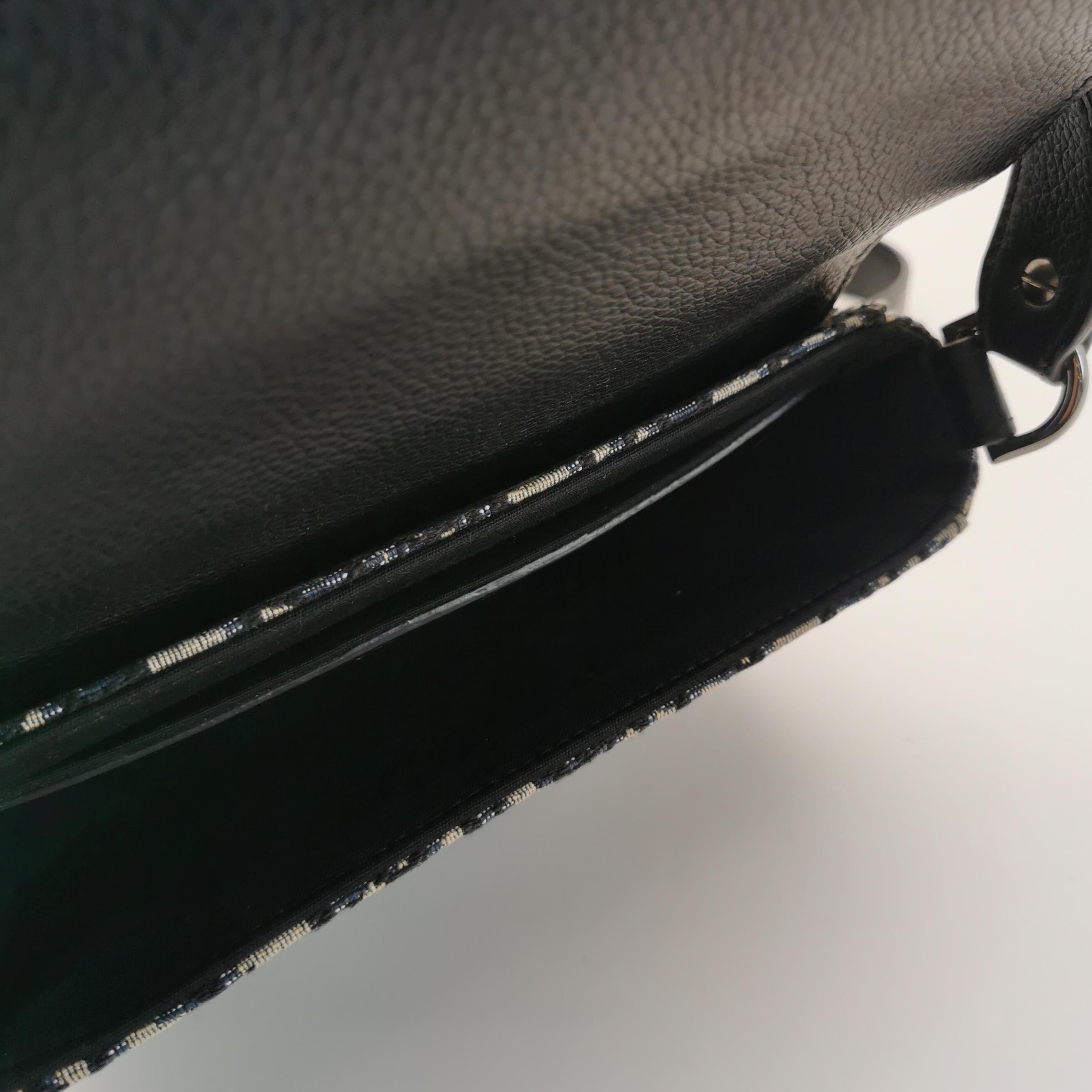 Christian Dior Saddle Buckle Flap Messenger Bag Oblique Canvas and Leather Mini — photo 7 of 13