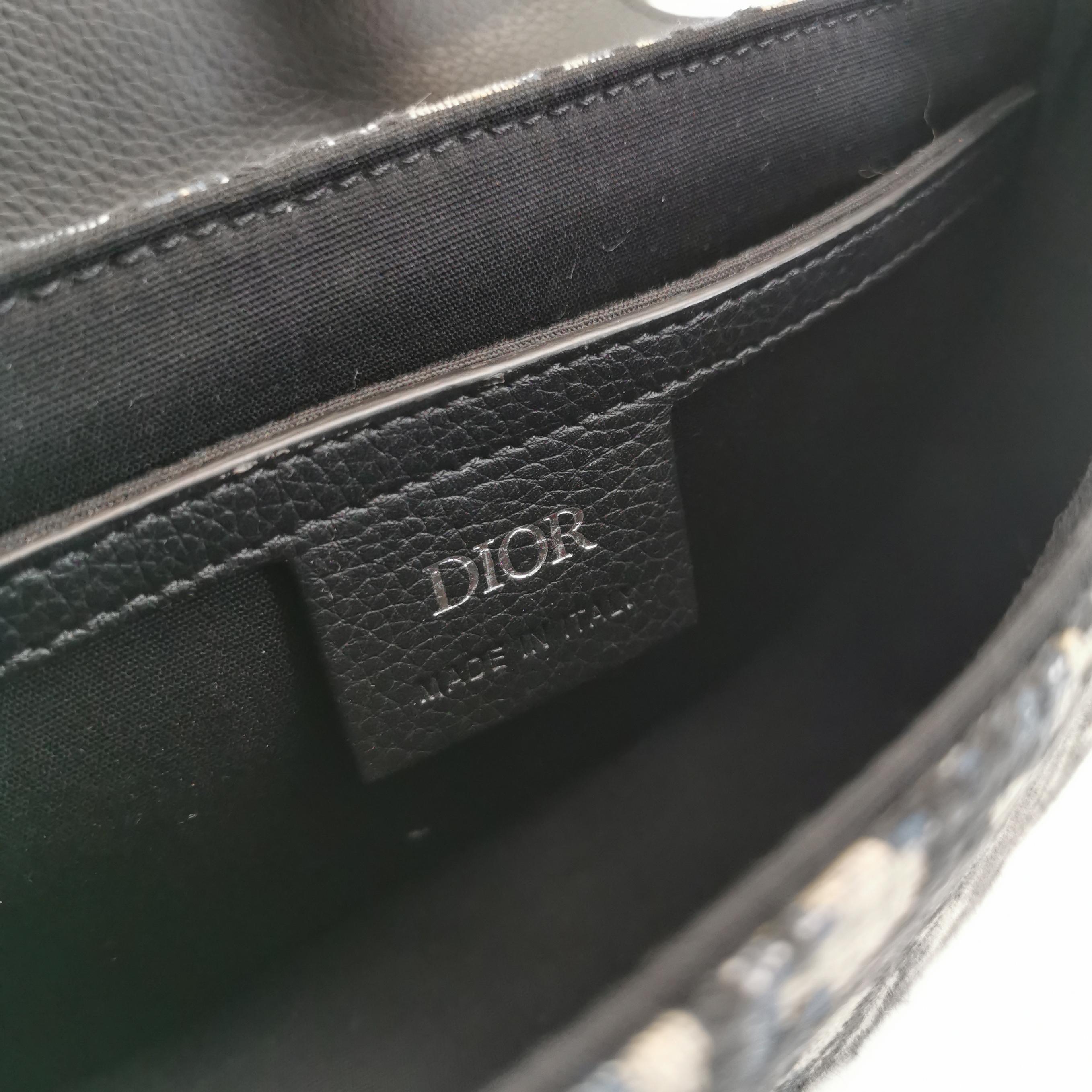 Christian Dior Saddle Buckle Flap Messenger Bag Oblique Canvas and Leather Mini — photo 8 of 13