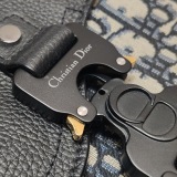 Christian Dior Saddle Buckle Flap Messenger Bag Oblique Canvas and Leather Mini — thumbnail 11