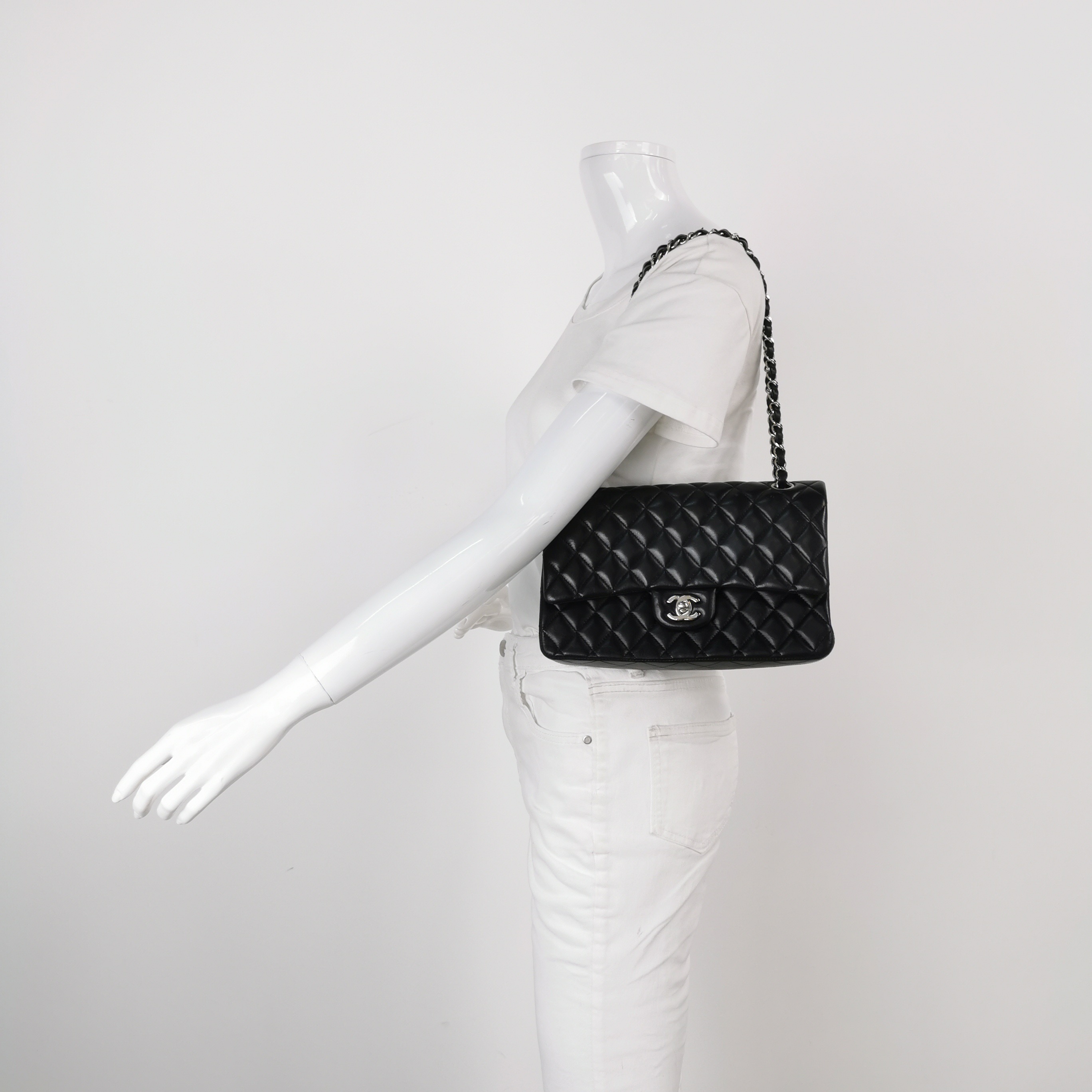 Chanel Classic Double Flap Bag Quilted Lambskin Medium — alternate view