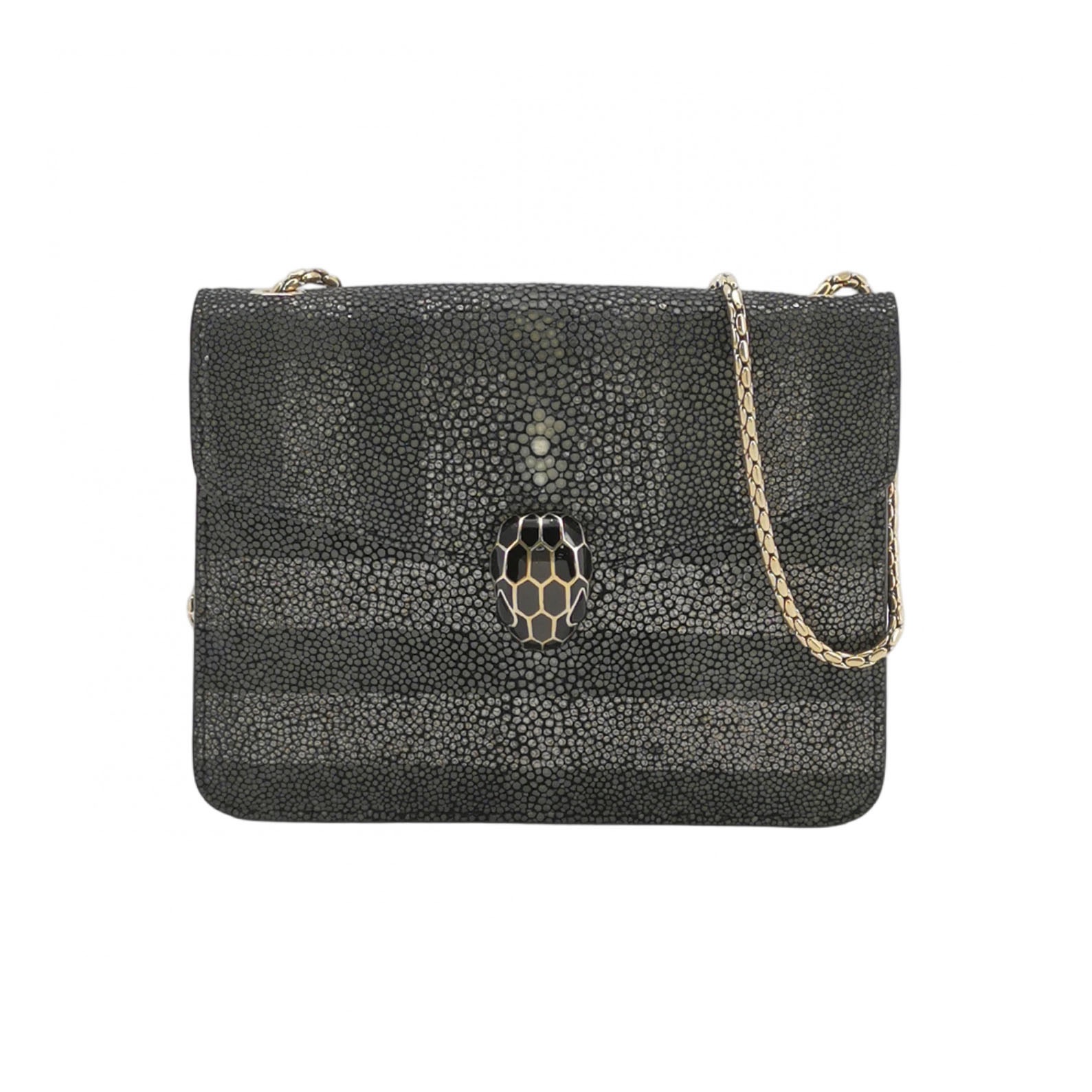 Bvlgari Serpenti Forever Square Shoulder Bag Leather and Stingray Small — photo 1 of 22