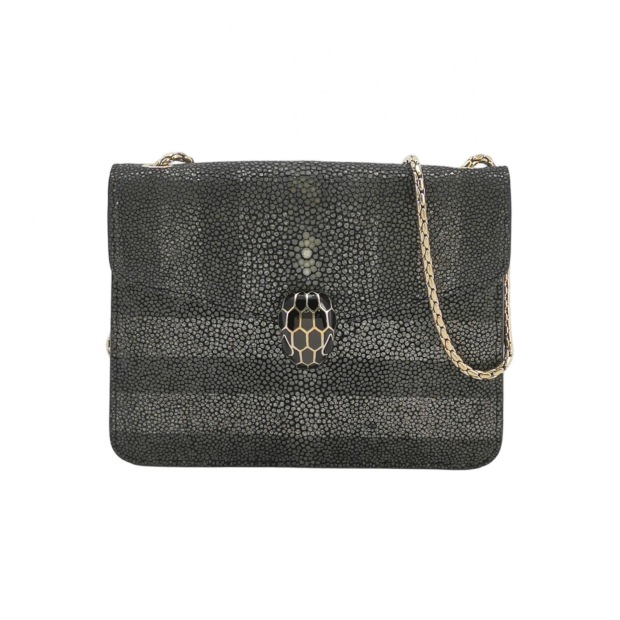 Bvlgari Serpenti Forever Square Shoulder Bag Leather and Stingray Small — pre-owned, Vierlot