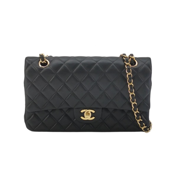 Chanel Classic Double Flap Bag Quilted Caviar Medium — pre-owned, Vierlot