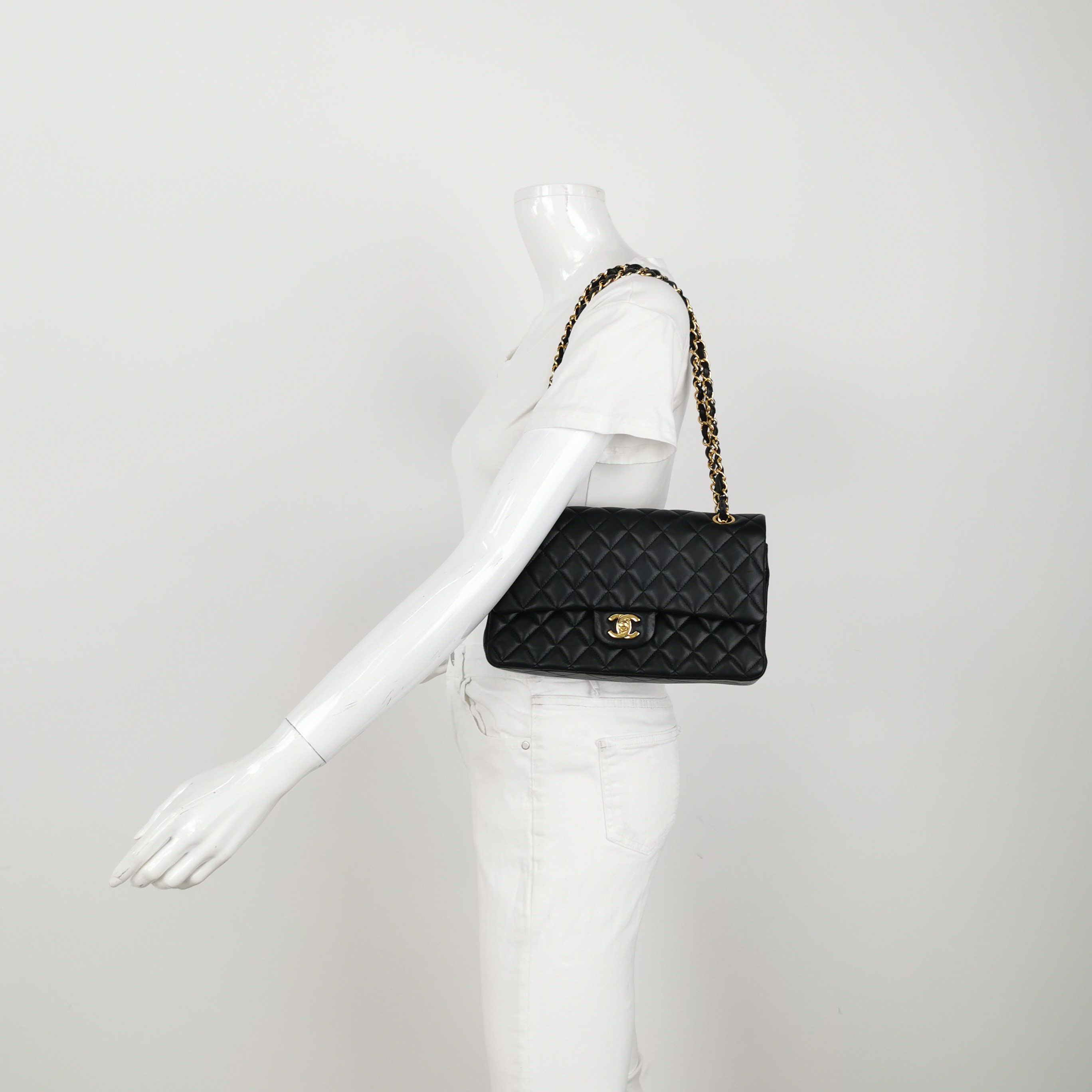 Chanel Classic Double Flap Bag Quilted Caviar Medium — alternate view