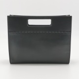 Fendi Logo Cut-Out Handle Shopper Tote Embossed Leather Mini — thumbnail 5