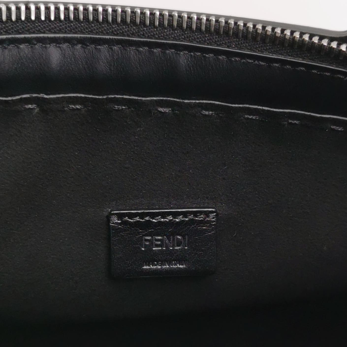 Fendi Logo Cut-Out Handle Shopper Tote Embossed Leather Mini — photo 9 of 25