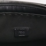 Fendi Logo Cut-Out Handle Shopper Tote Embossed Leather Mini — thumbnail 9