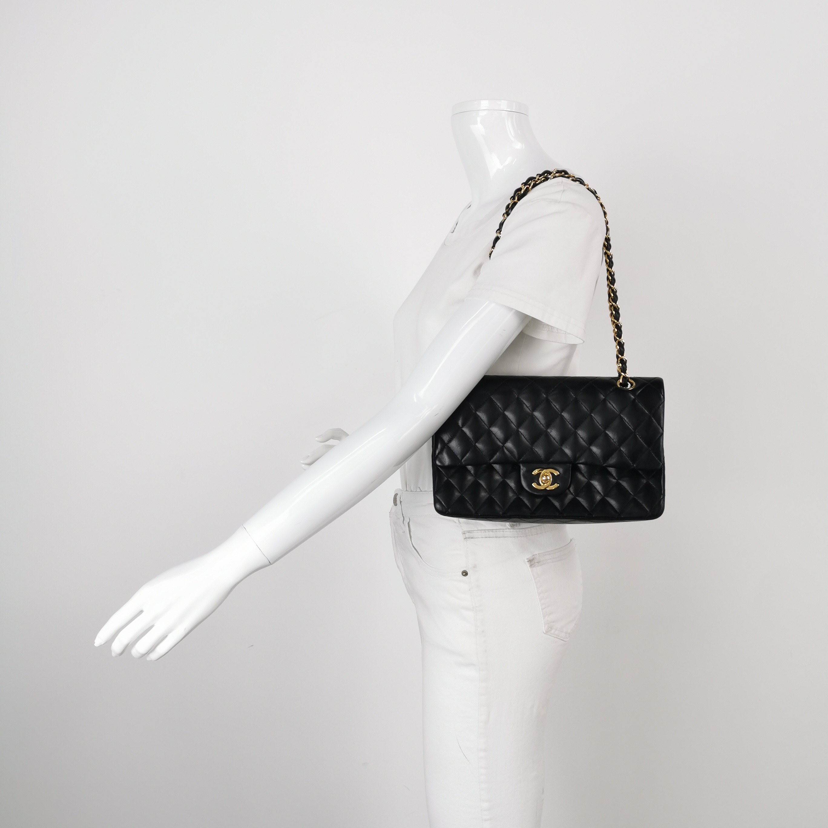 Chanel Classic Double Flap Bag Quilted Caviar Medium — alternate view