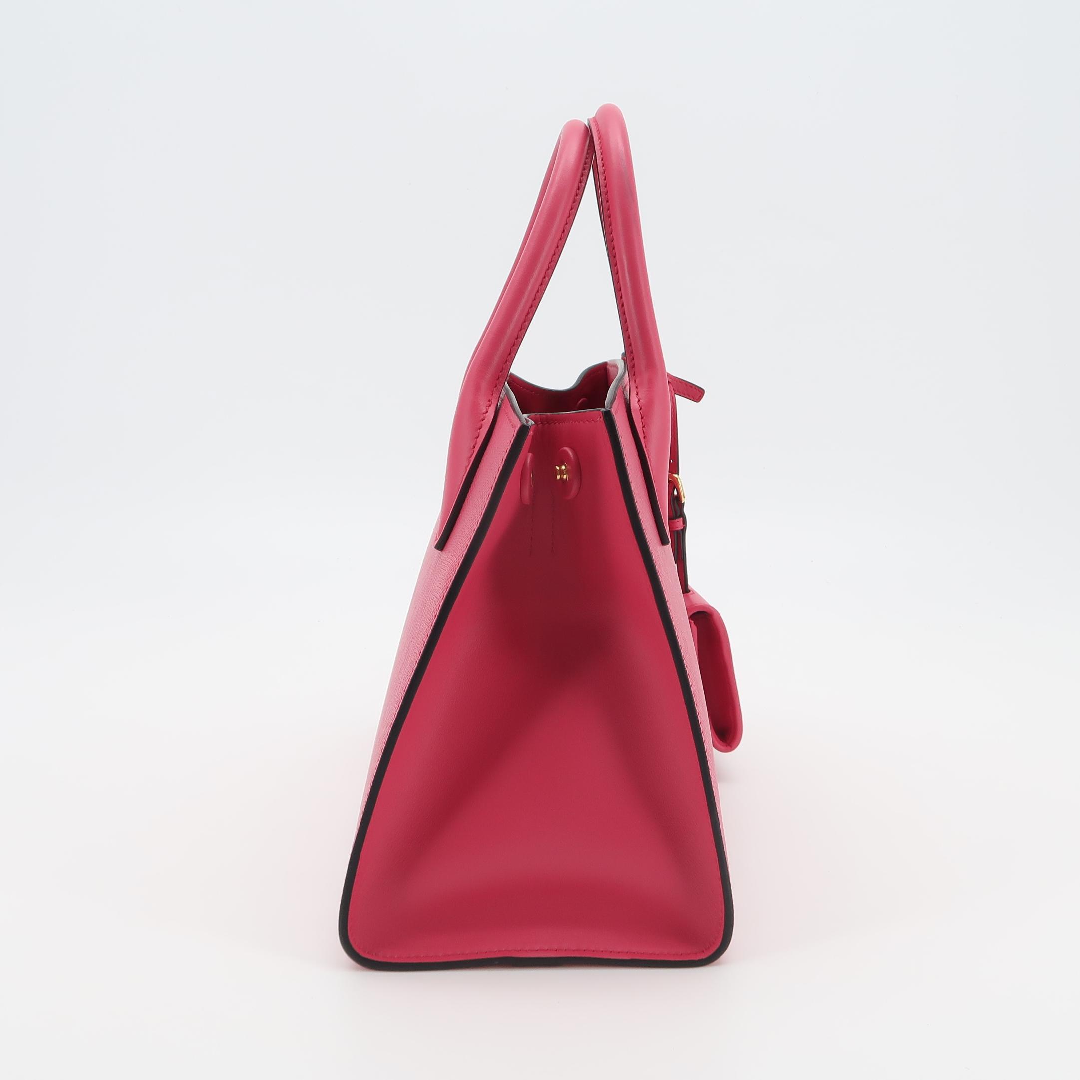 Prada Monochrome Tote Saffiano with City Calf Small — photo 3 of 25