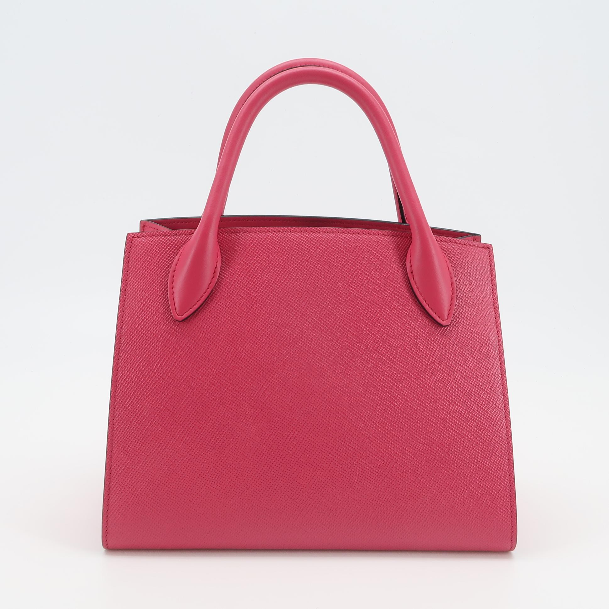 Prada Monochrome Tote Saffiano with City Calf Small — photo 6 of 25