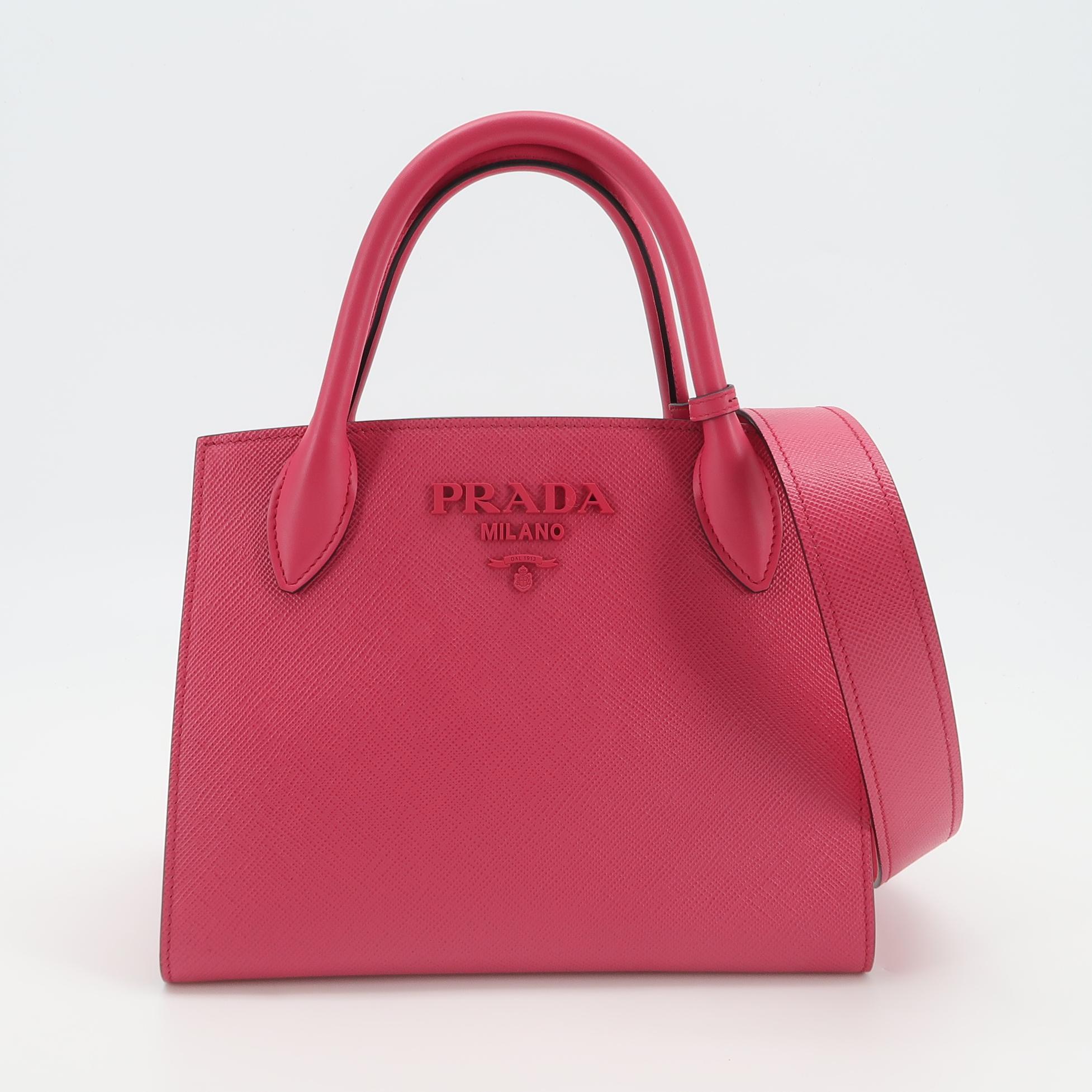 Prada Monochrome Tote Saffiano with City Calf Small — photo 5 of 25