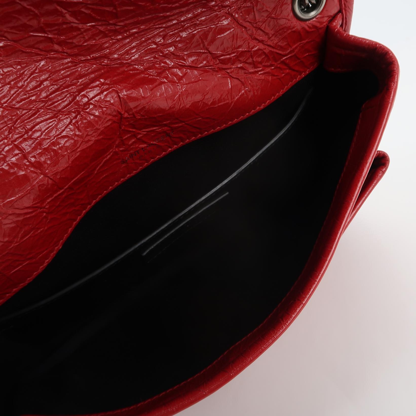 Saint Laurent Niki Chain Flap Bag Matelasse Chevron Leather Baby — photo 7 of 20