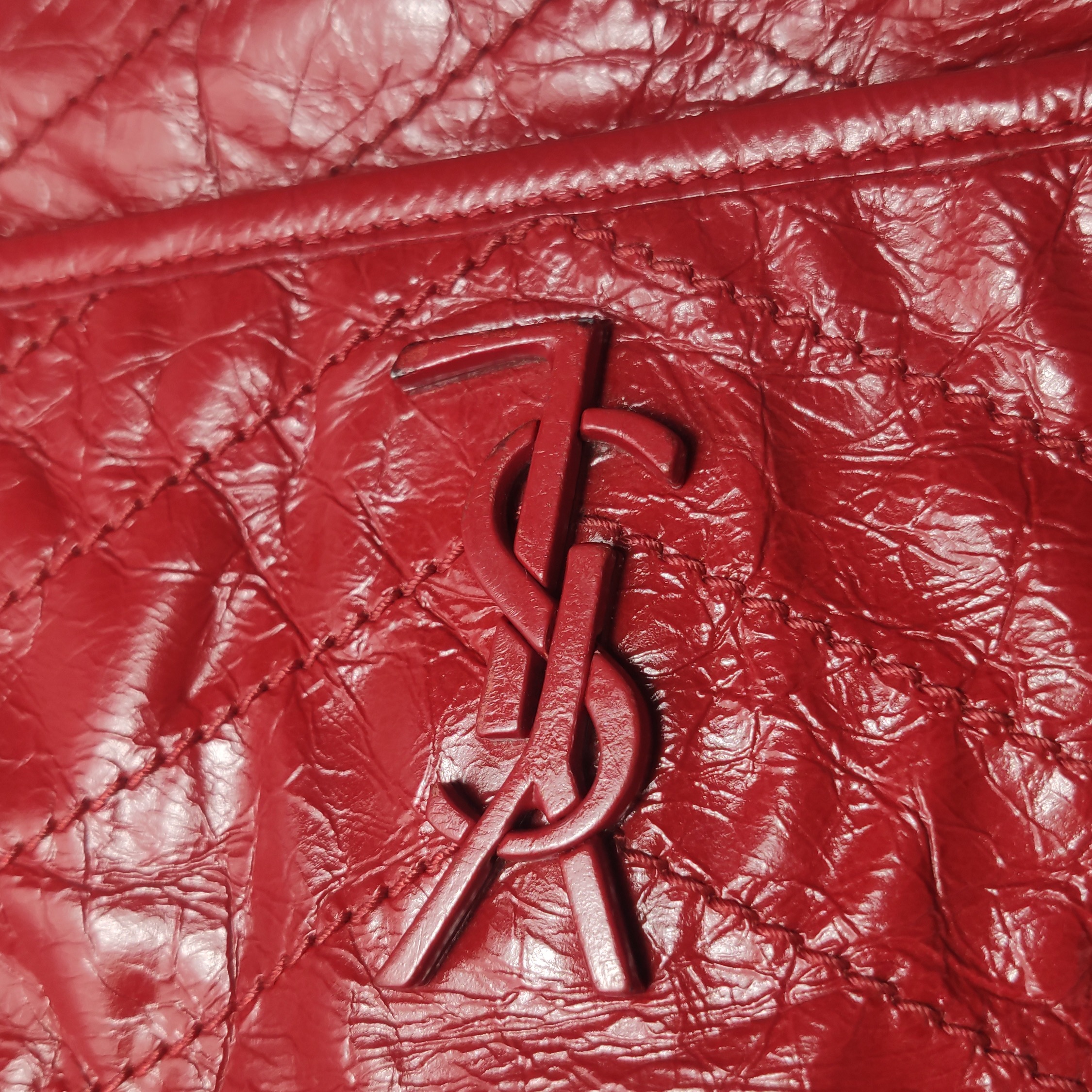 Saint Laurent Niki Chain Flap Bag Matelasse Chevron Leather Baby — photo 10 of 20
