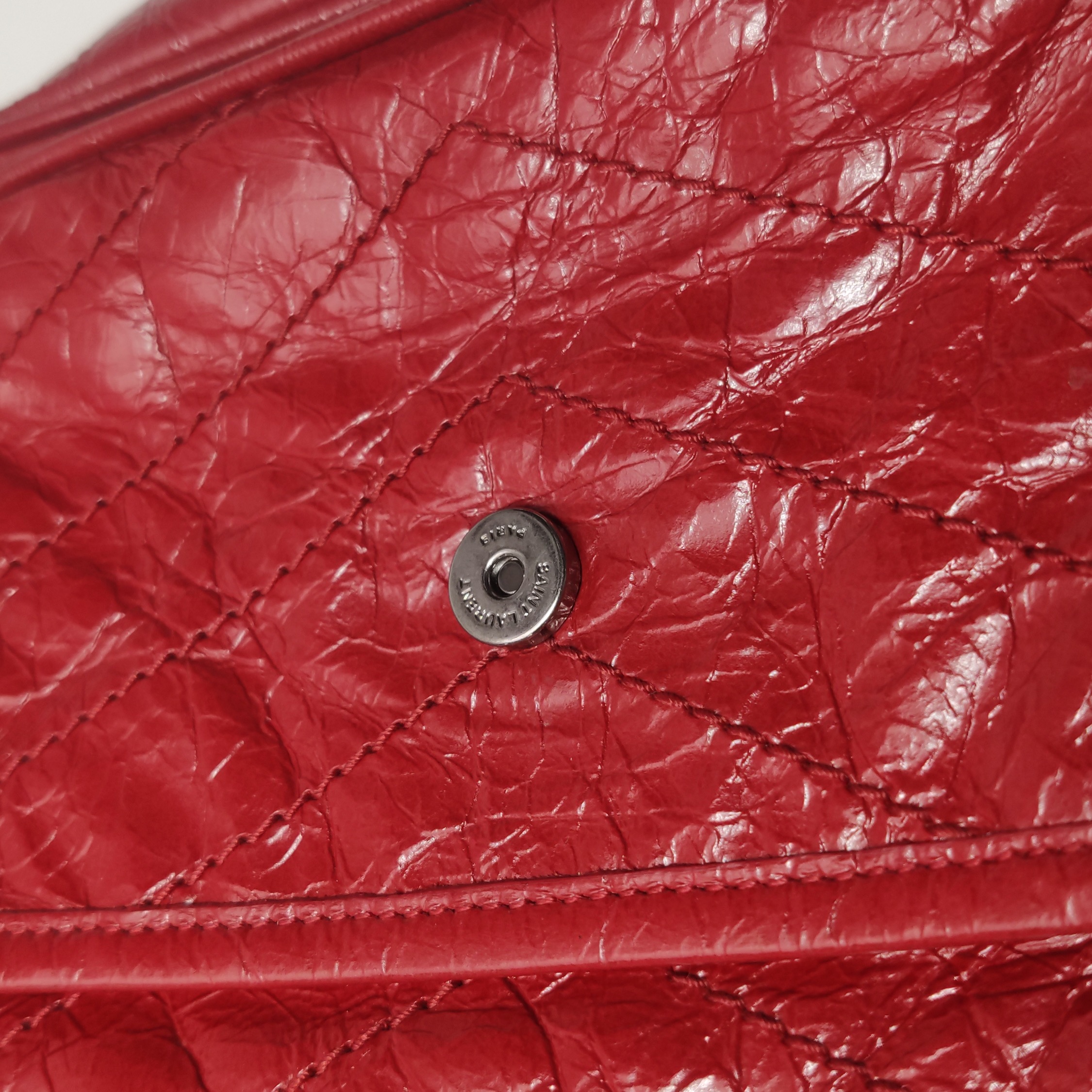 Saint Laurent Niki Chain Flap Bag Matelasse Chevron Leather Baby — photo 13 of 20