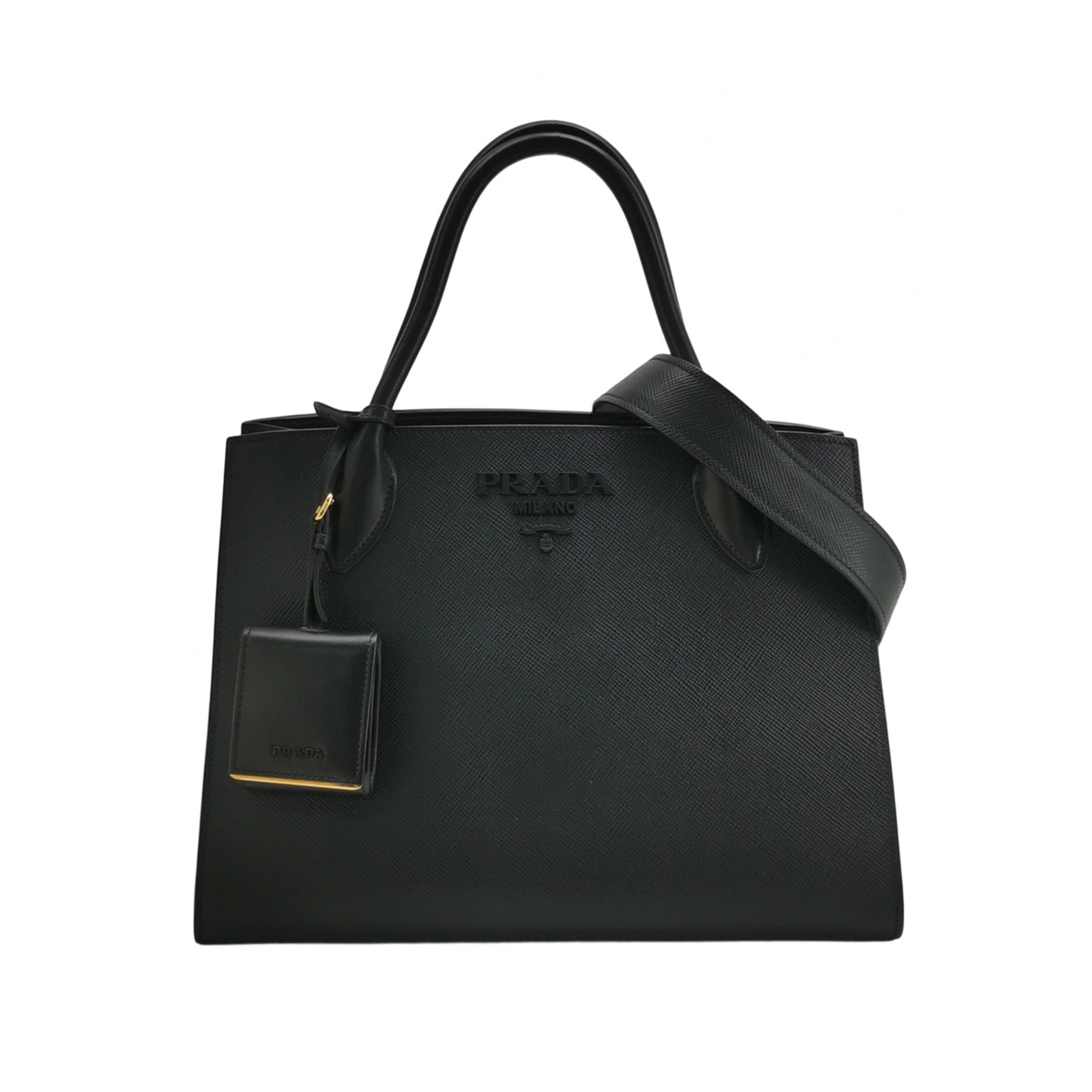 Prada Monochrome Tote Saffiano with City Calf Medium — photo 1 of 17