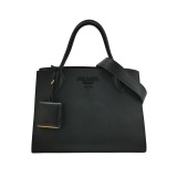 Prada Monochrome Tote Saffiano with City Calf Medium — thumbnail 1